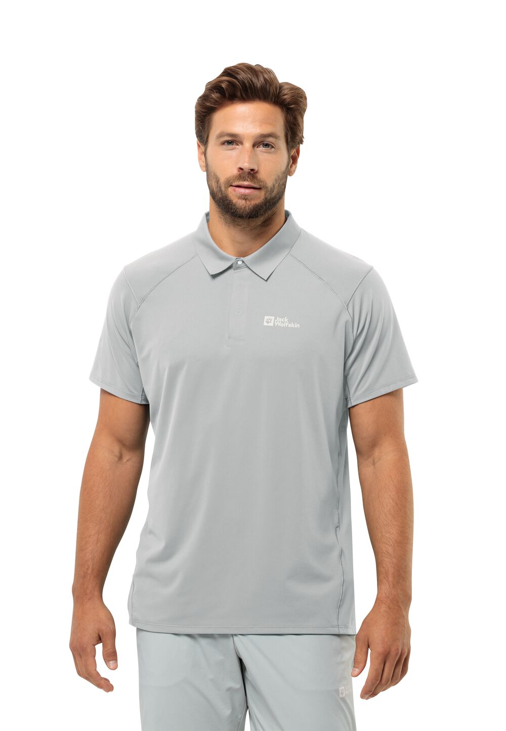 Jack Wolfskin Poloshirt Herren Prelight Chill Polo Men S cool grey Cool Grey von Jack Wolfskin