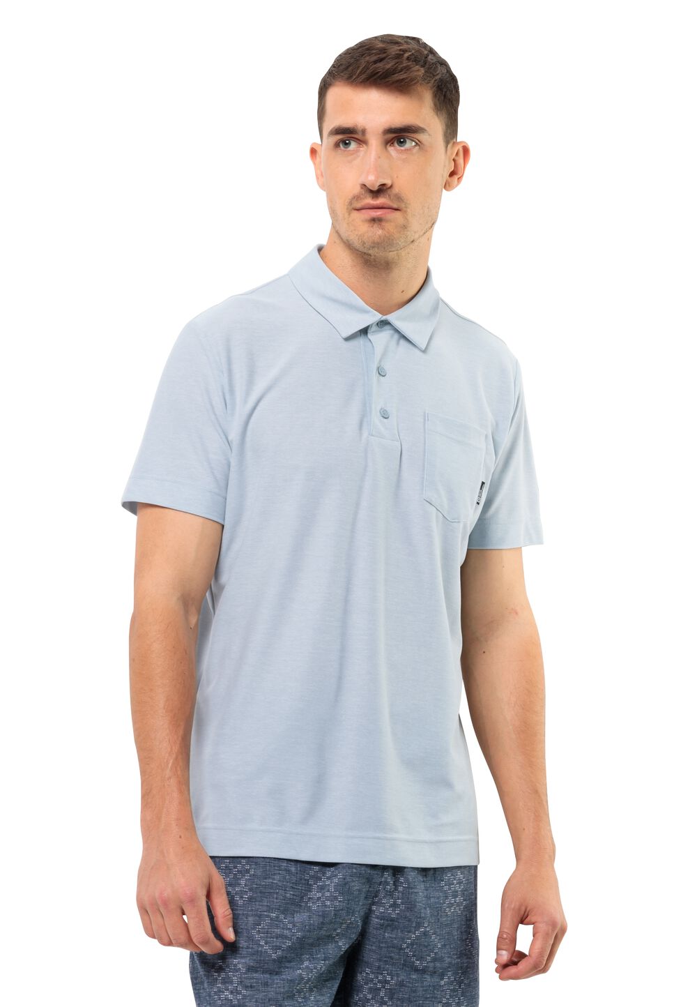 Jack Wolfskin Poloshirt Herren Terral Polo Men L soft blue Soft Blue von Jack Wolfskin