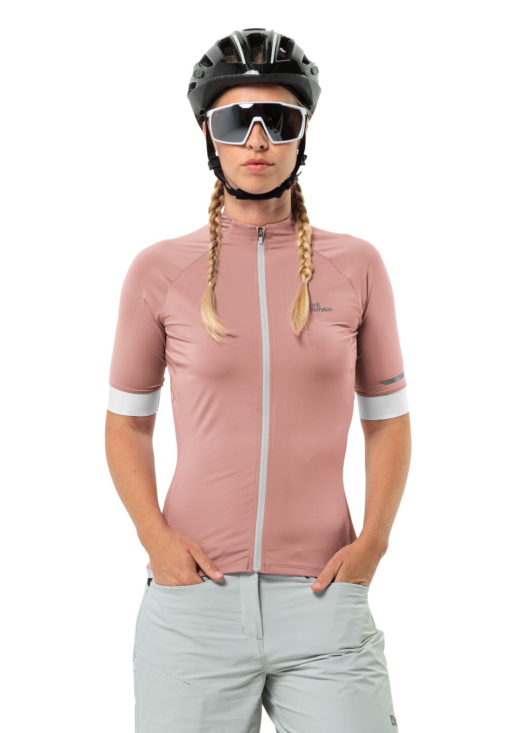 Jack Wolfskin Radtrikot Damen Gravex FZ S|S Women L rose dawn Rose Dawn von Jack Wolfskin