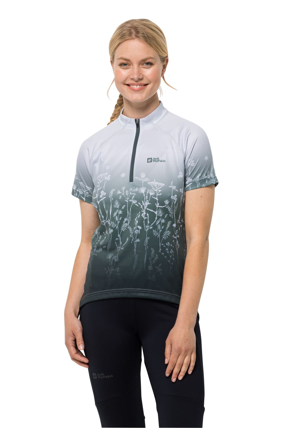 Jack Wolfskin Radtrikot Damen Morobbia HZ Print T-Shirt Women XS white cloud all over white cloud all over von Jack Wolfskin