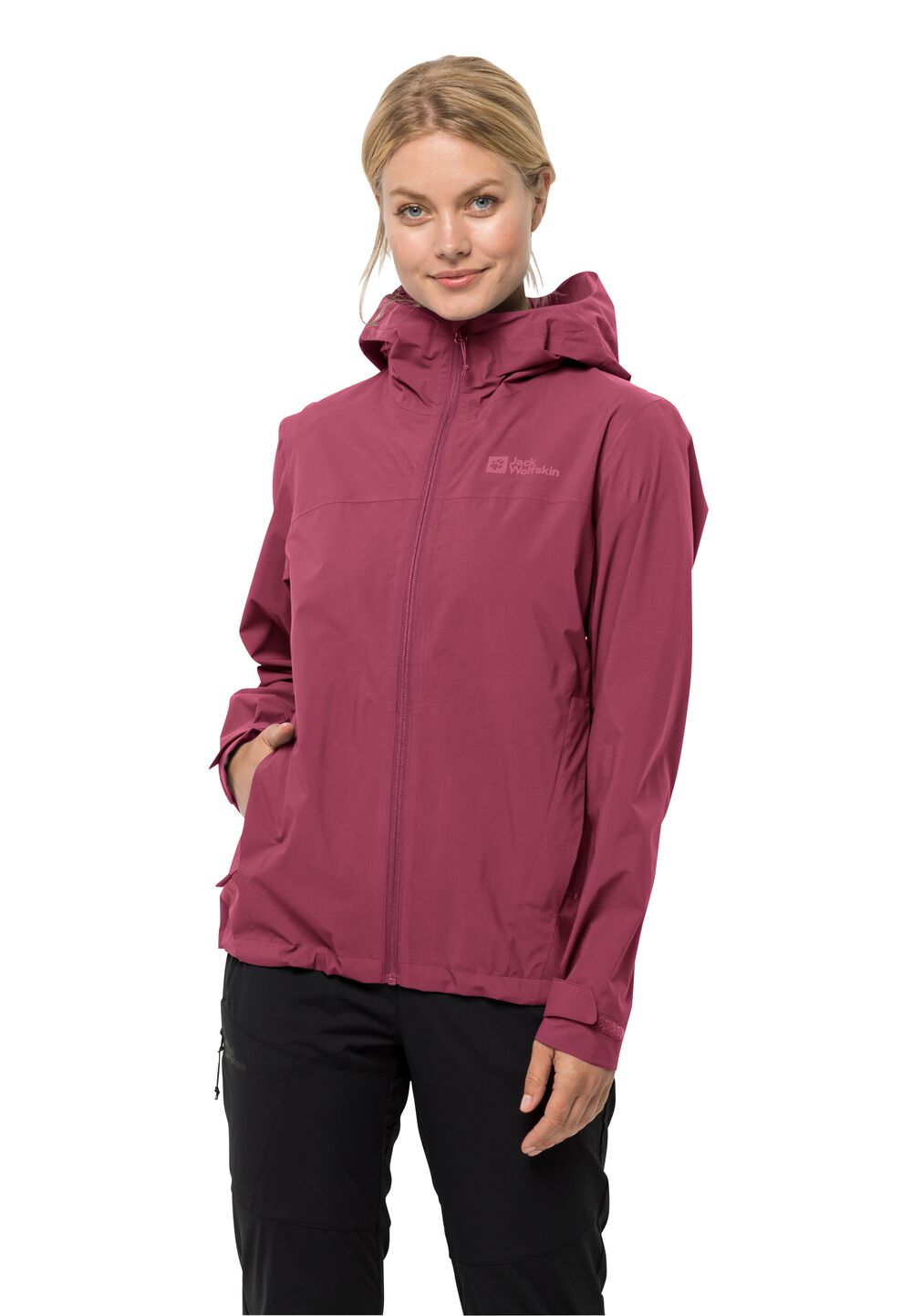 Jack Wolfskin Regenjacke Damen Elsberg 2.5L Jacket Women XS sangria red sangria red von Jack Wolfskin