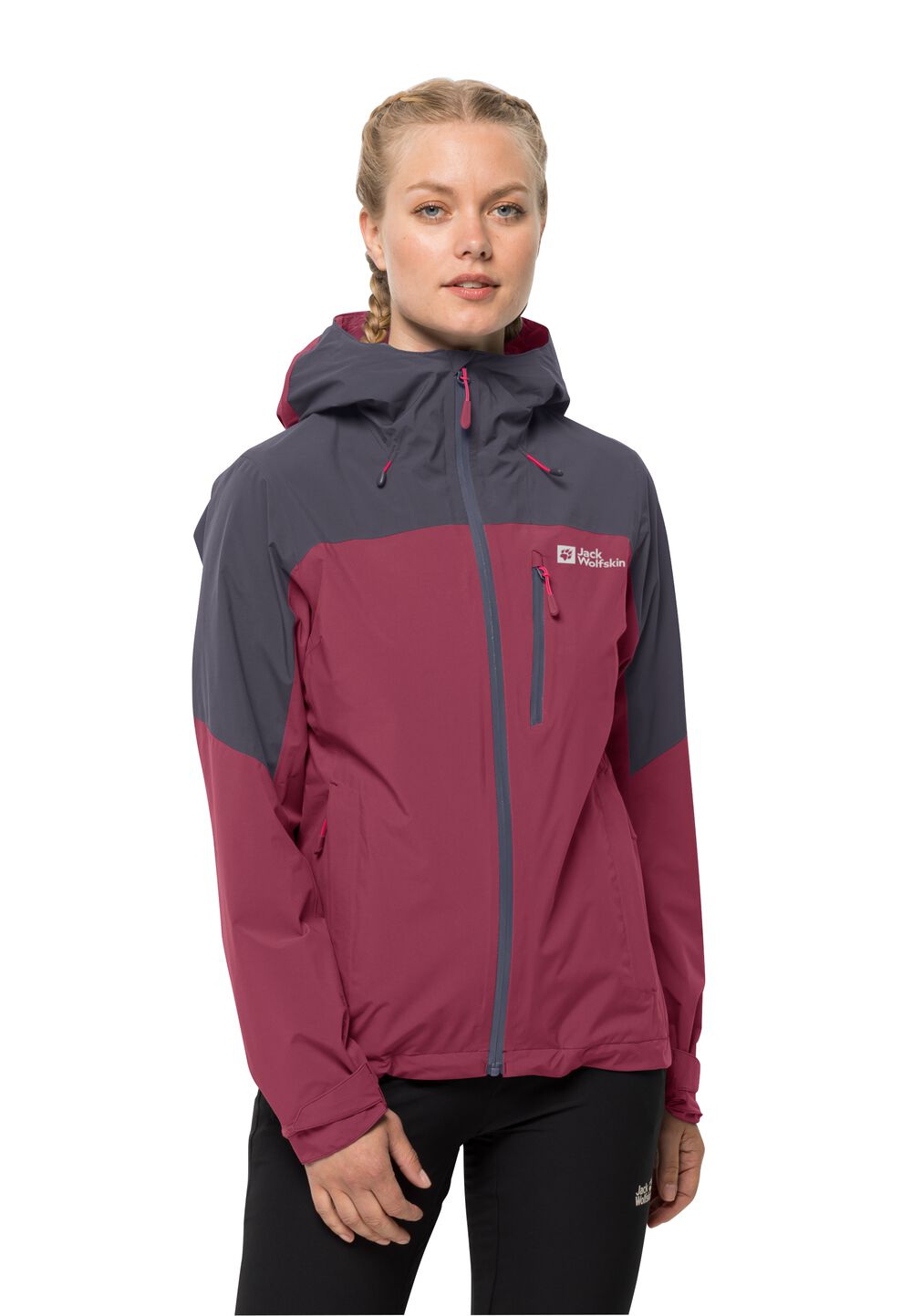 Jack Wolfskin Regenjacke Damen GO Hike Jacket Women L sangria red sangria red von Jack Wolfskin