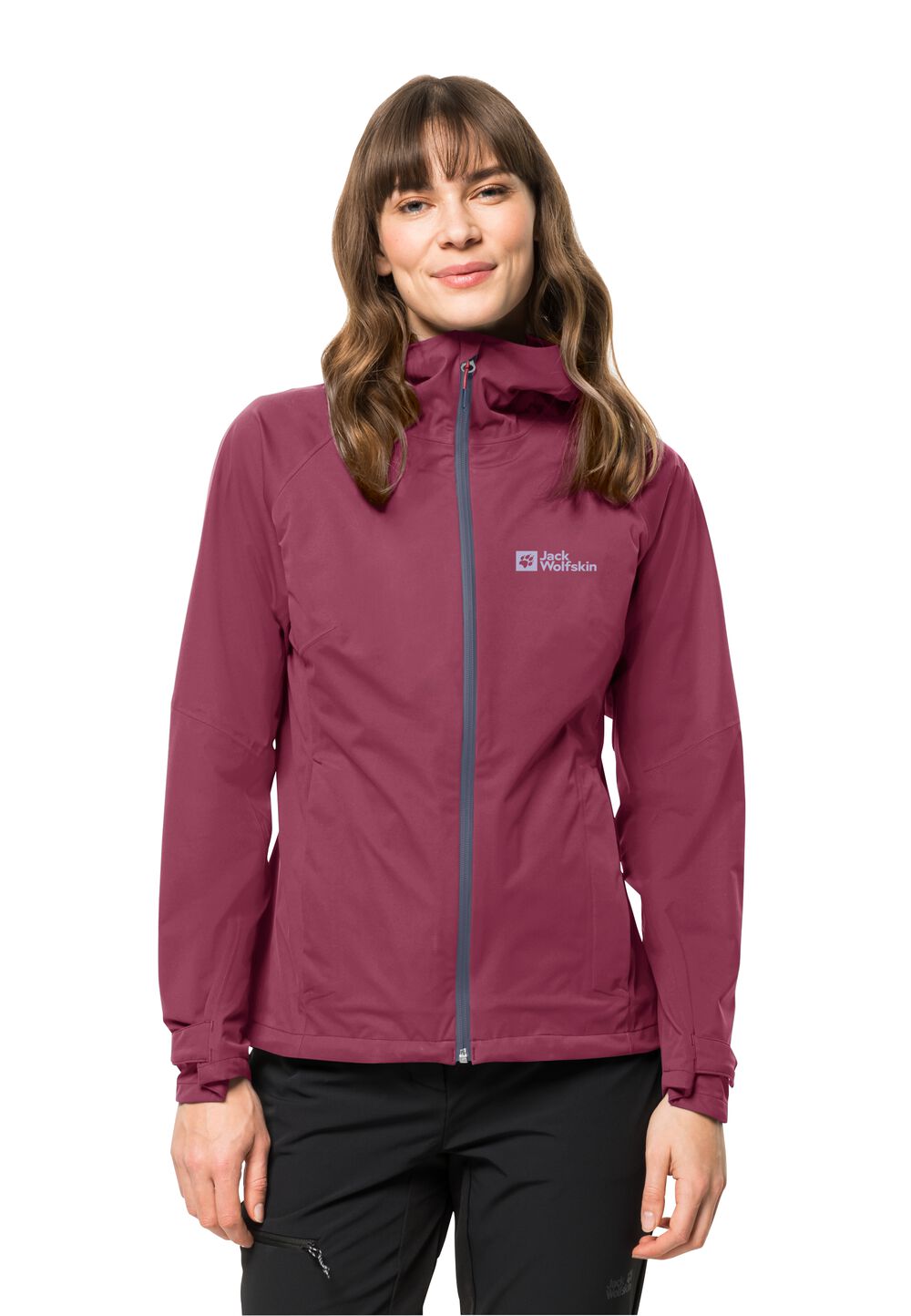 Jack Wolfskin Regenjacke Damen Highest Peak Jacket Women L sangria red sangria red von Jack Wolfskin