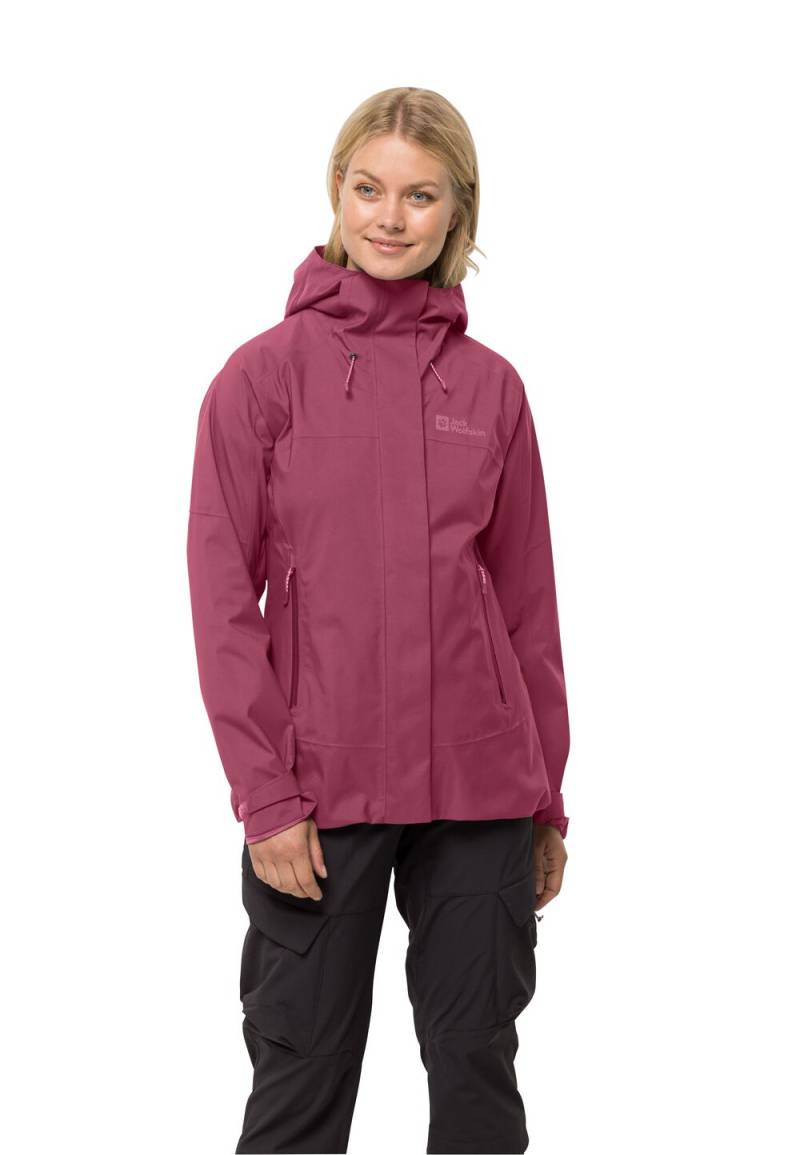 Jack Wolfskin Regenjacke Damen Kammweg 2L Jacket Women L sangria red sangria red von Jack Wolfskin