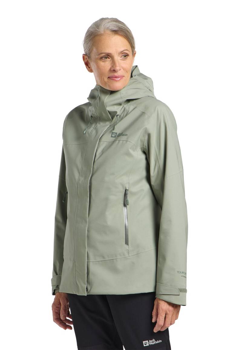 Jack Wolfskin Regenjacke Damen Kammweg 2L Jacket Women XL mint leaf mint leaf von Jack Wolfskin