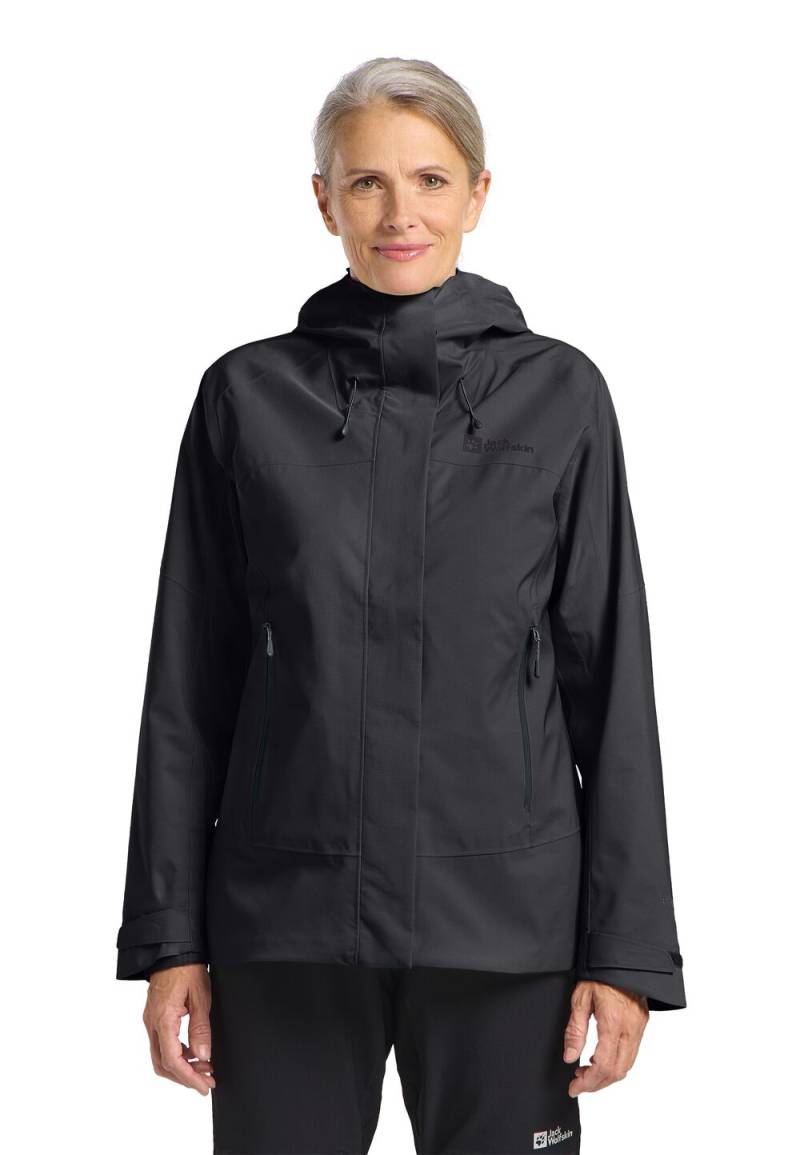 Jack Wolfskin Regenjacke Damen Kammweg 2L Jacket Women XXL phantom Phantom von Jack Wolfskin