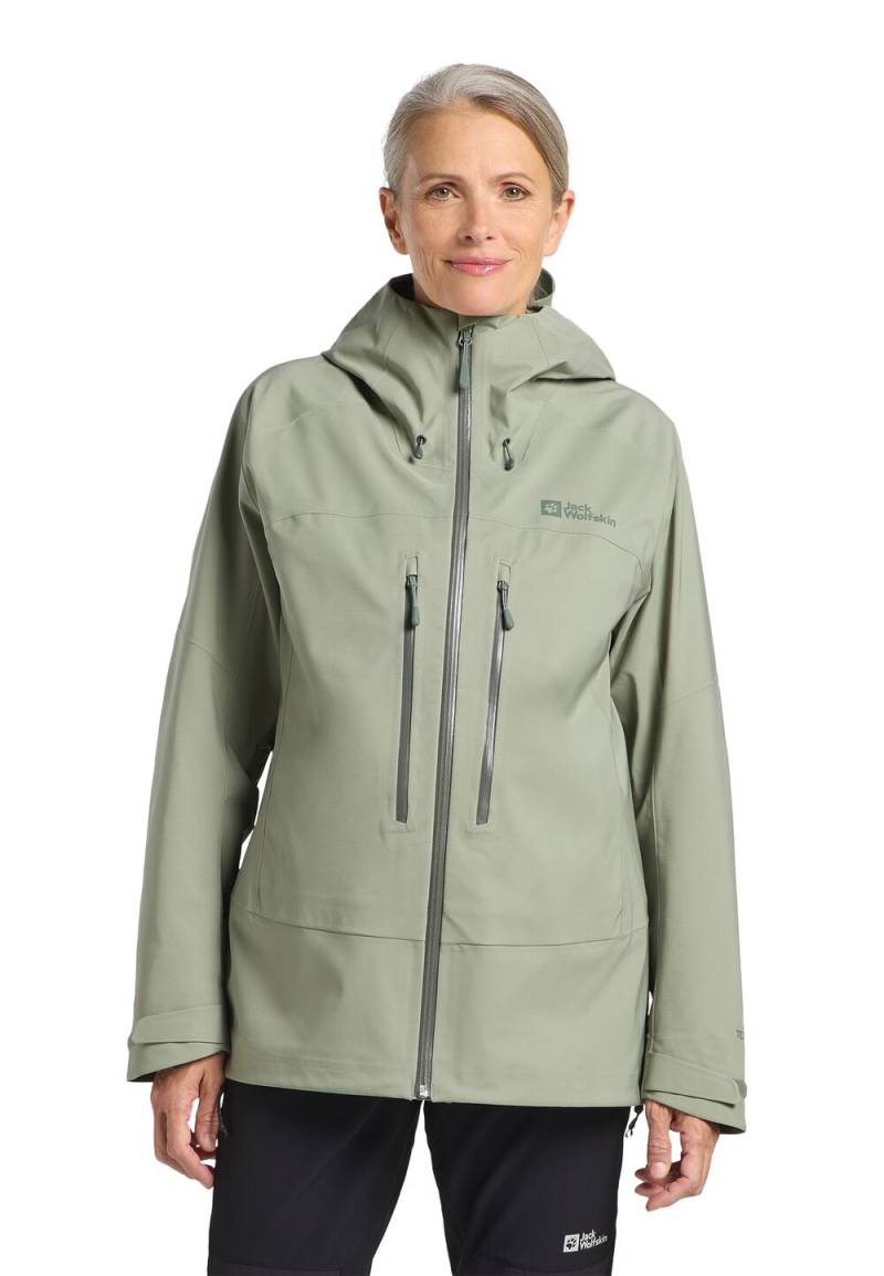 Jack Wolfskin Regenjacke Damen Kammweg 3L Jacket Women L mint leaf mint leaf von Jack Wolfskin