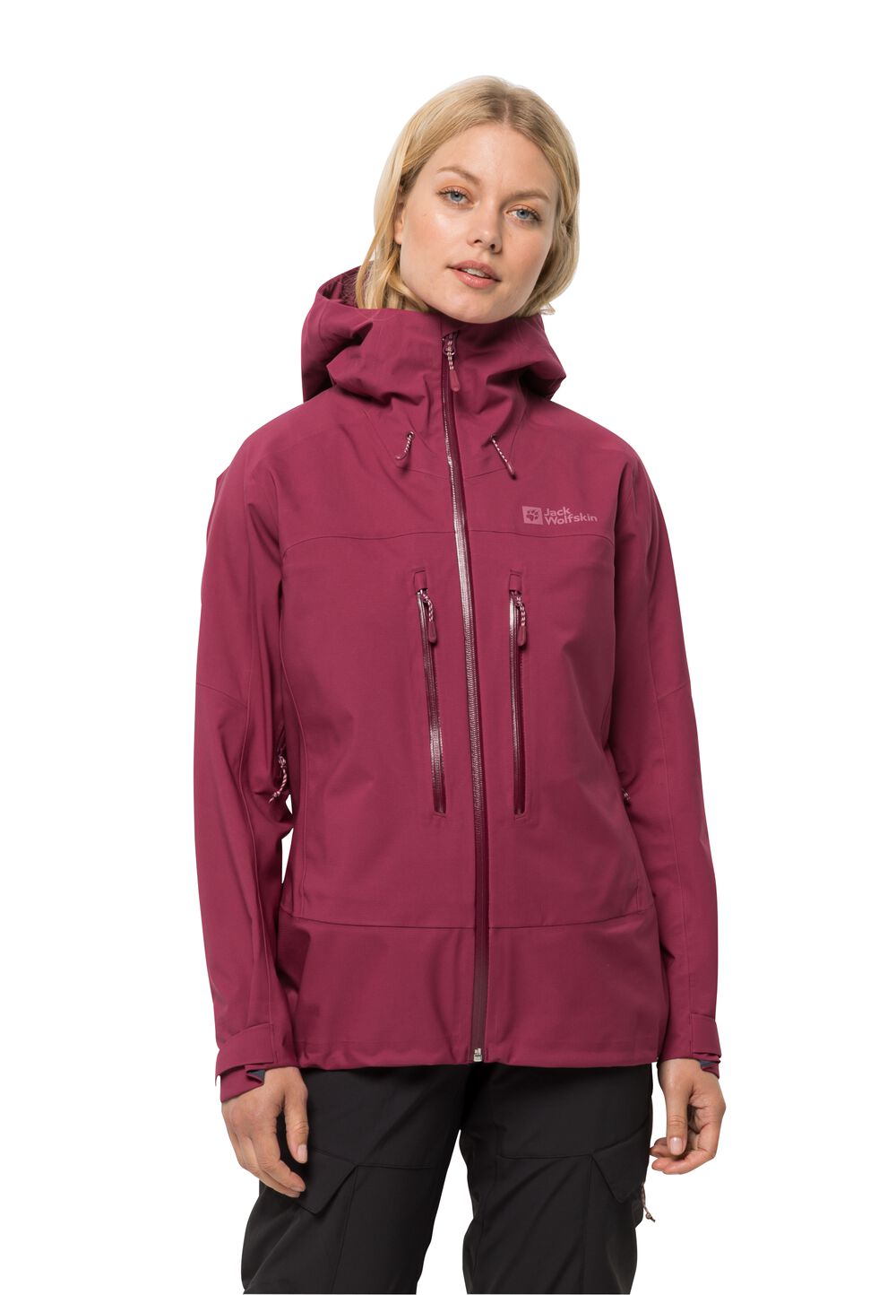 Jack Wolfskin Regenjacke Damen Kammweg 3L Jacket Women M sangria red sangria red von Jack Wolfskin