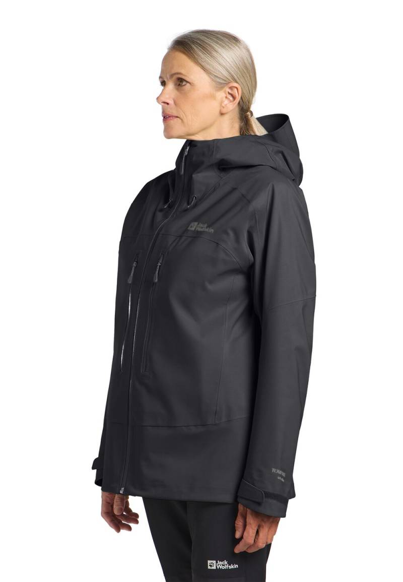 Jack Wolfskin Regenjacke Damen Kammweg 3L Jacket Women XL phantom Phantom von Jack Wolfskin