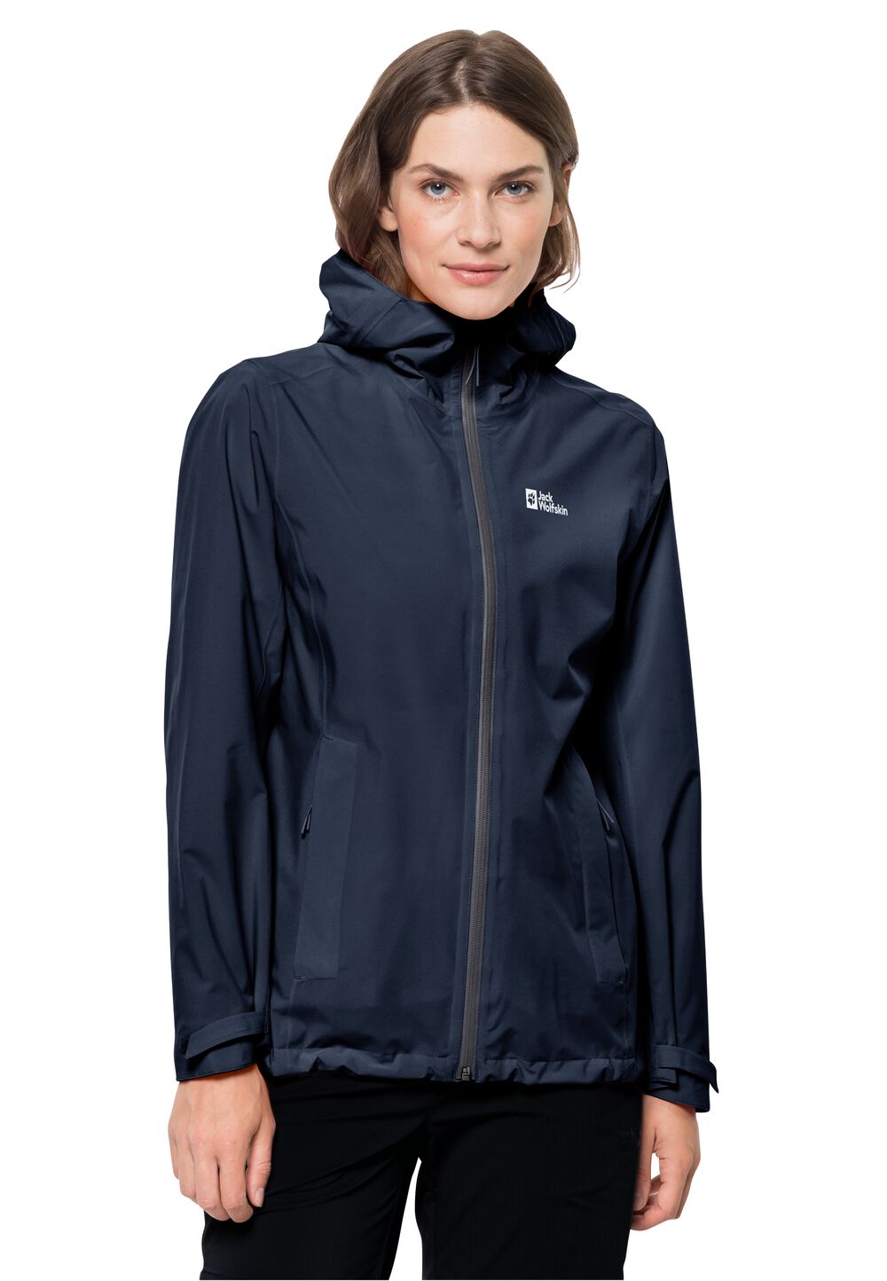 Jack Wolfskin Regenjacke Damen Packs & GO Shell Women L blau night blue von Jack Wolfskin