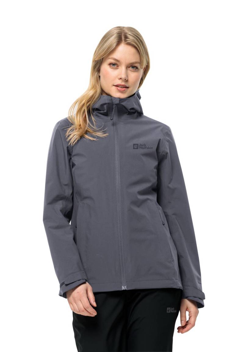 Jack Wolfskin Regenjacke Damen Robury 2L Jacket Women M dolphin dolphin von Jack Wolfskin