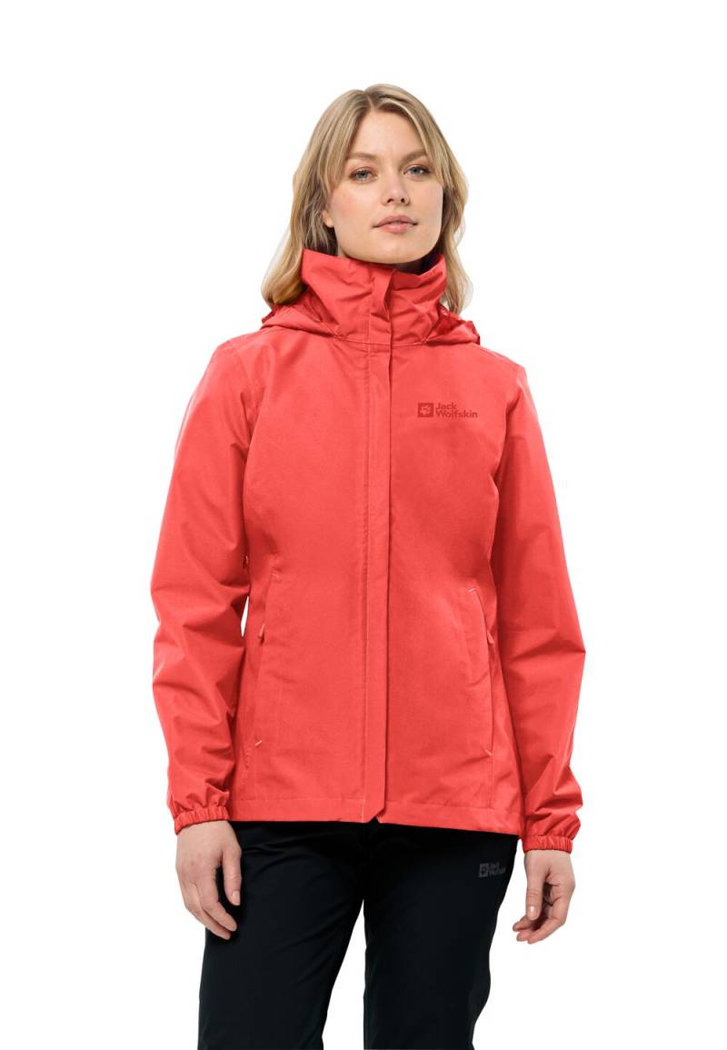 Jack Wolfskin Regenjacke Damen Stormy Point 2L Jacket Women L vibrant red Vibrant Red von Jack Wolfskin