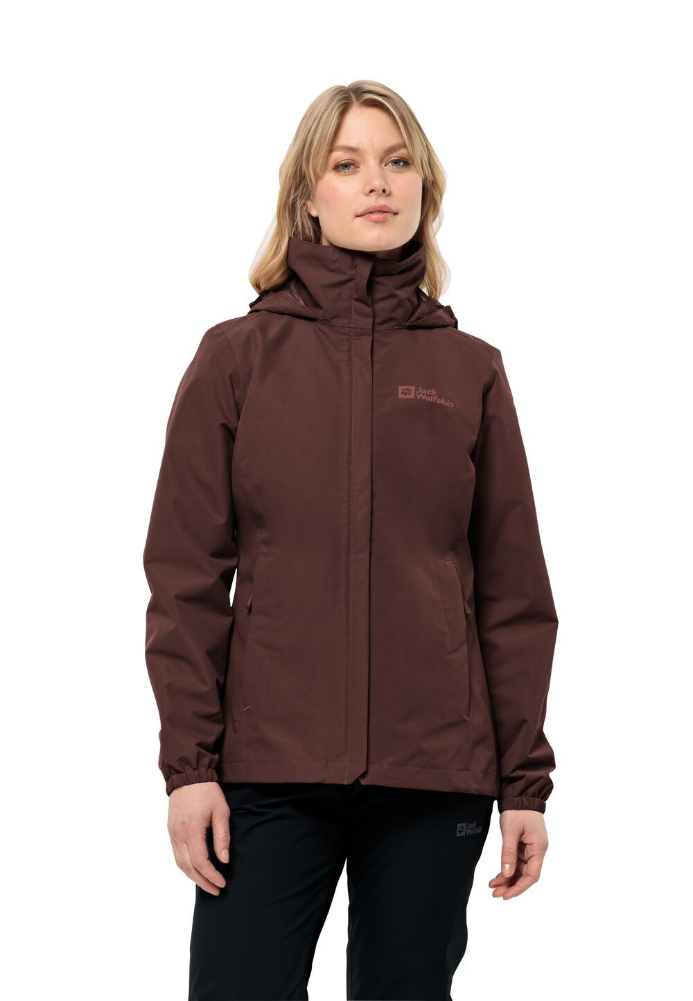 Jack Wolfskin Regenjacke Damen Stormy Point 2L Jacket Women XS dark maroon dark maroon von Jack Wolfskin