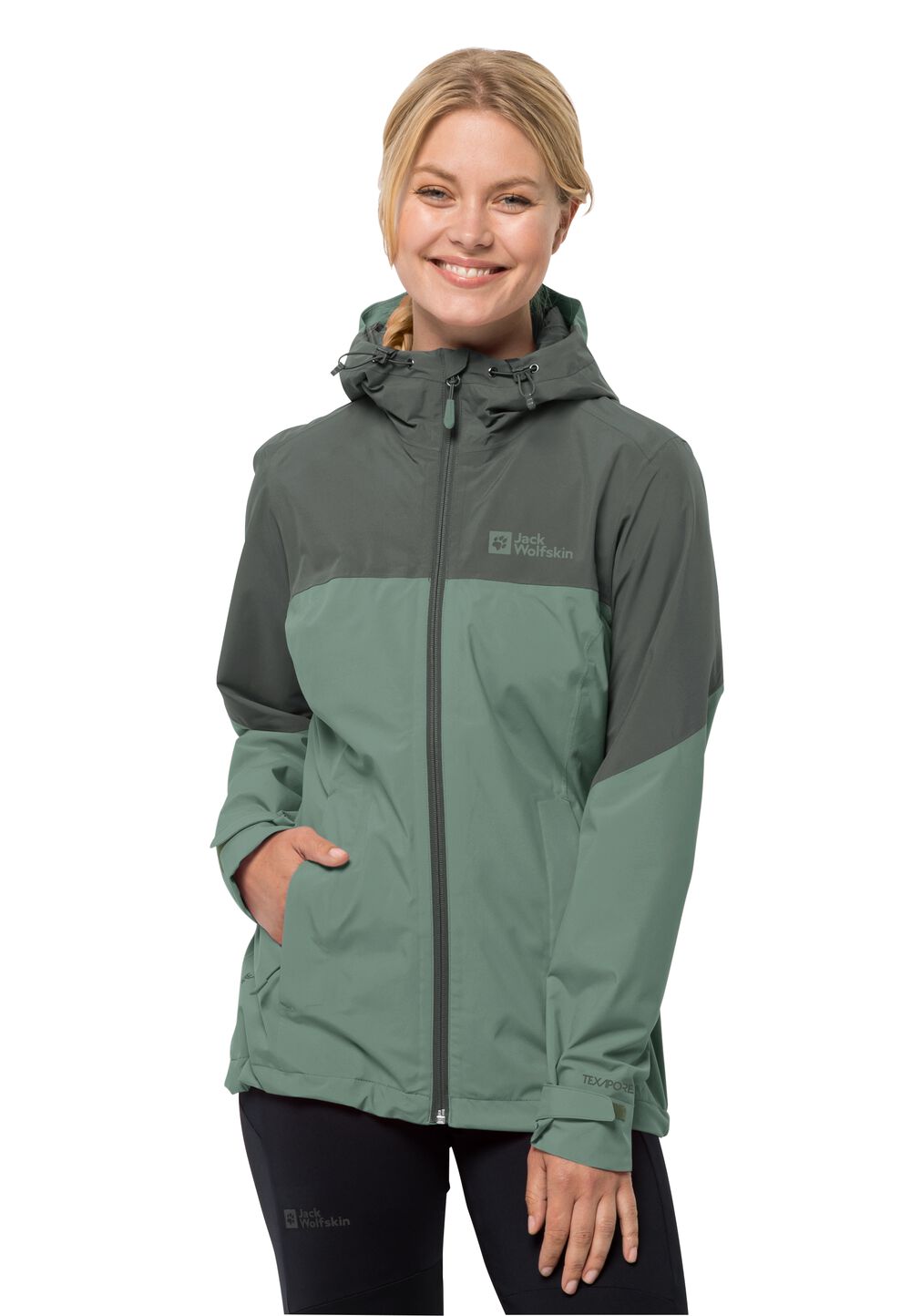 Jack Wolfskin Regenjacke Damen Weiltal 2L Jacket Women S picnic green picnic green von Jack Wolfskin