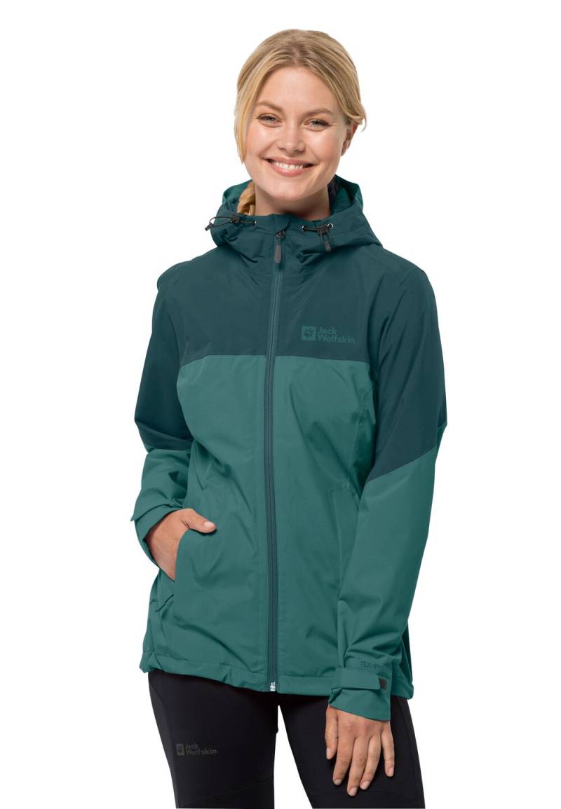 Jack Wolfskin Regenjacke Damen Weiltal 2L Jacket Women XS petrol petrol von Jack Wolfskin