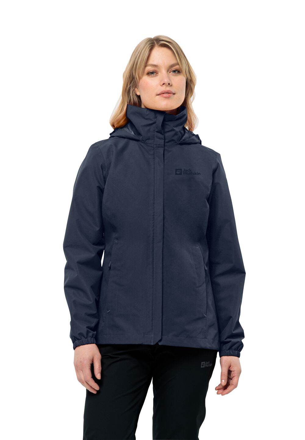 Jack Wolfskin Regenjacke Damen Stormy Point 2L Jacket Women L blau night blue von Jack Wolfskin