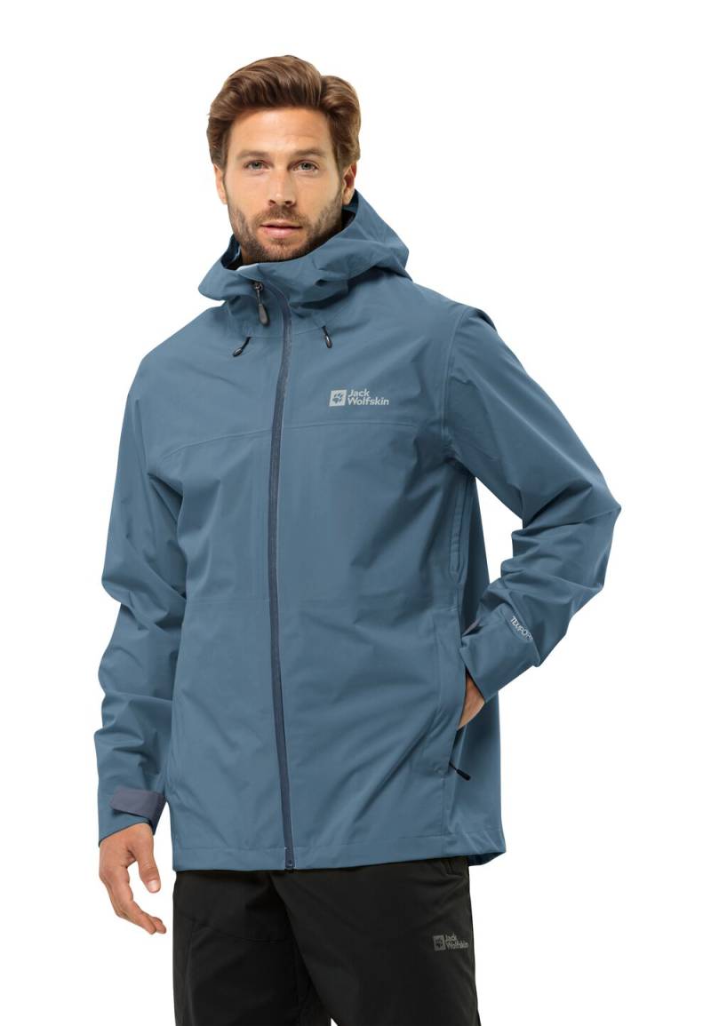 Jack Wolfskin Regenjacke Herren Highest Peak 3L Jacket Men M nature blue nature blue von Jack Wolfskin