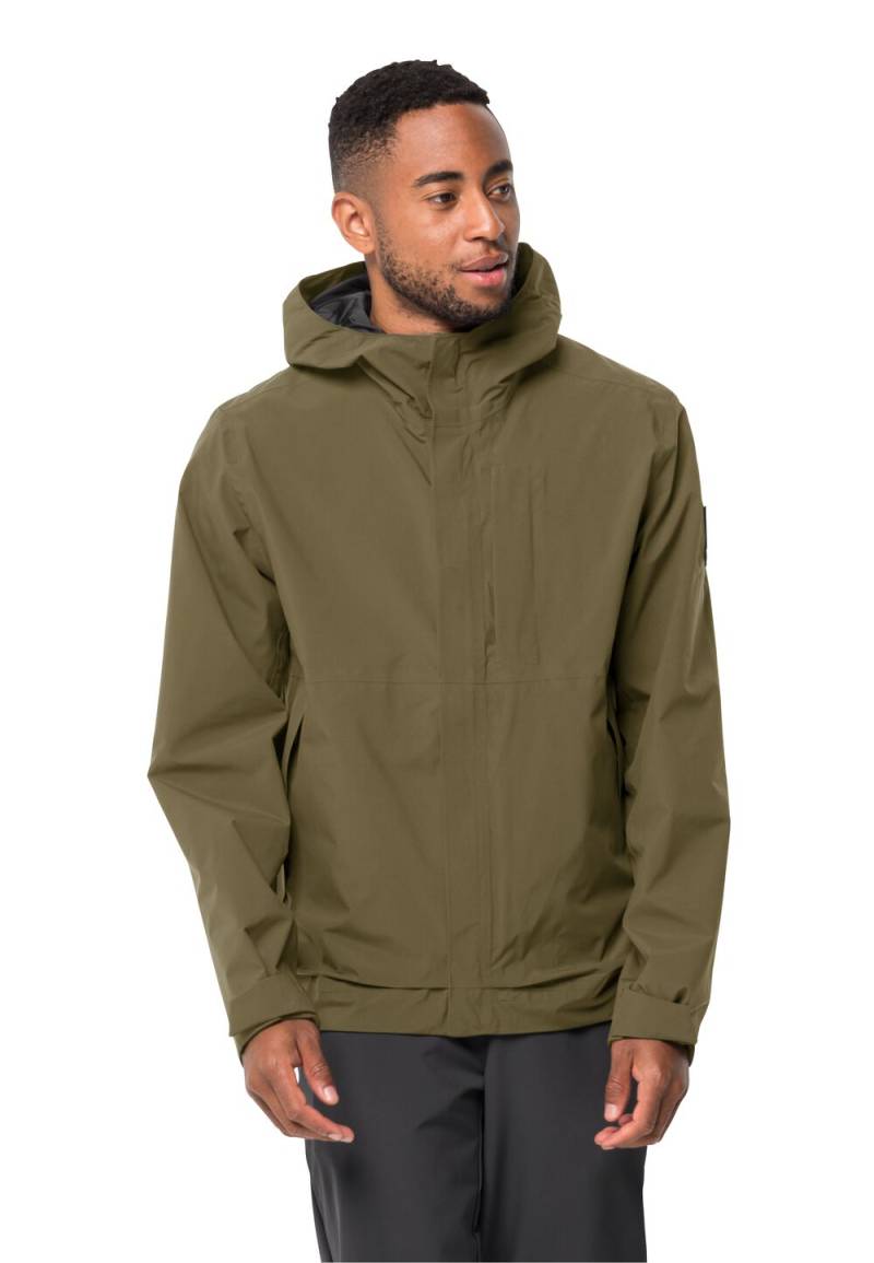 Jack Wolfskin Regenjacke Herren Mainkai Jacket Men L grey olive grey olive von Jack Wolfskin