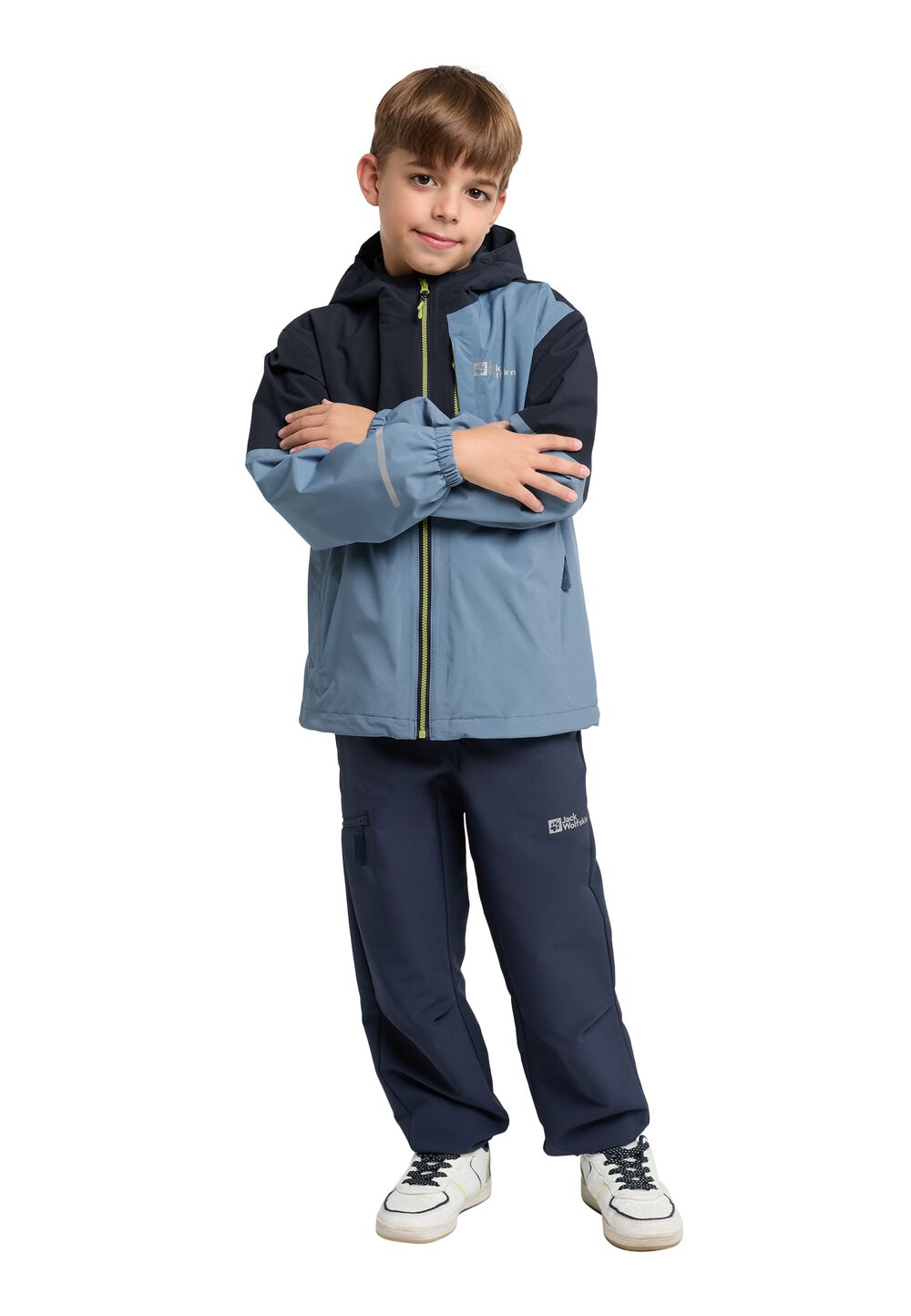 Jack Wolfskin Regenjacke Kinder Actamic 2L Jacket Kids 116 elemental blue Elemental Blue von Jack Wolfskin