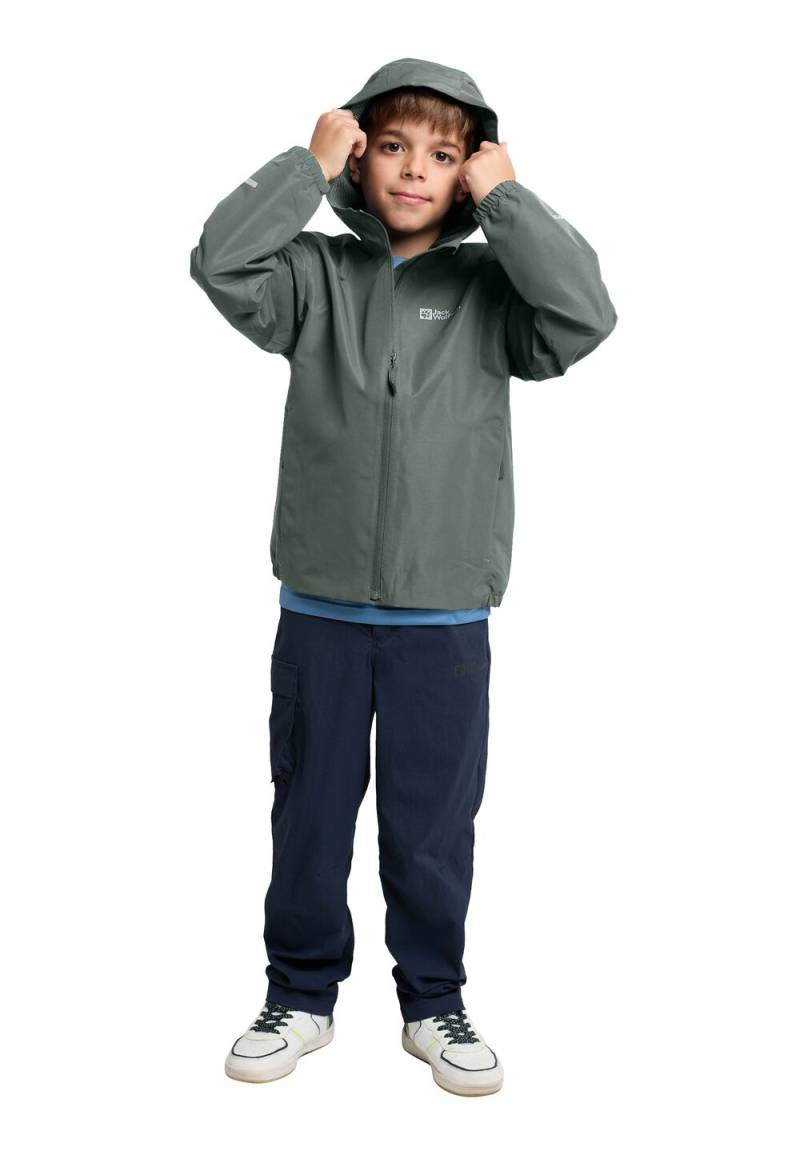 Jack Wolfskin Regenjacke Kinder Flaze Jacket Kids 164 slate green slate green von Jack Wolfskin