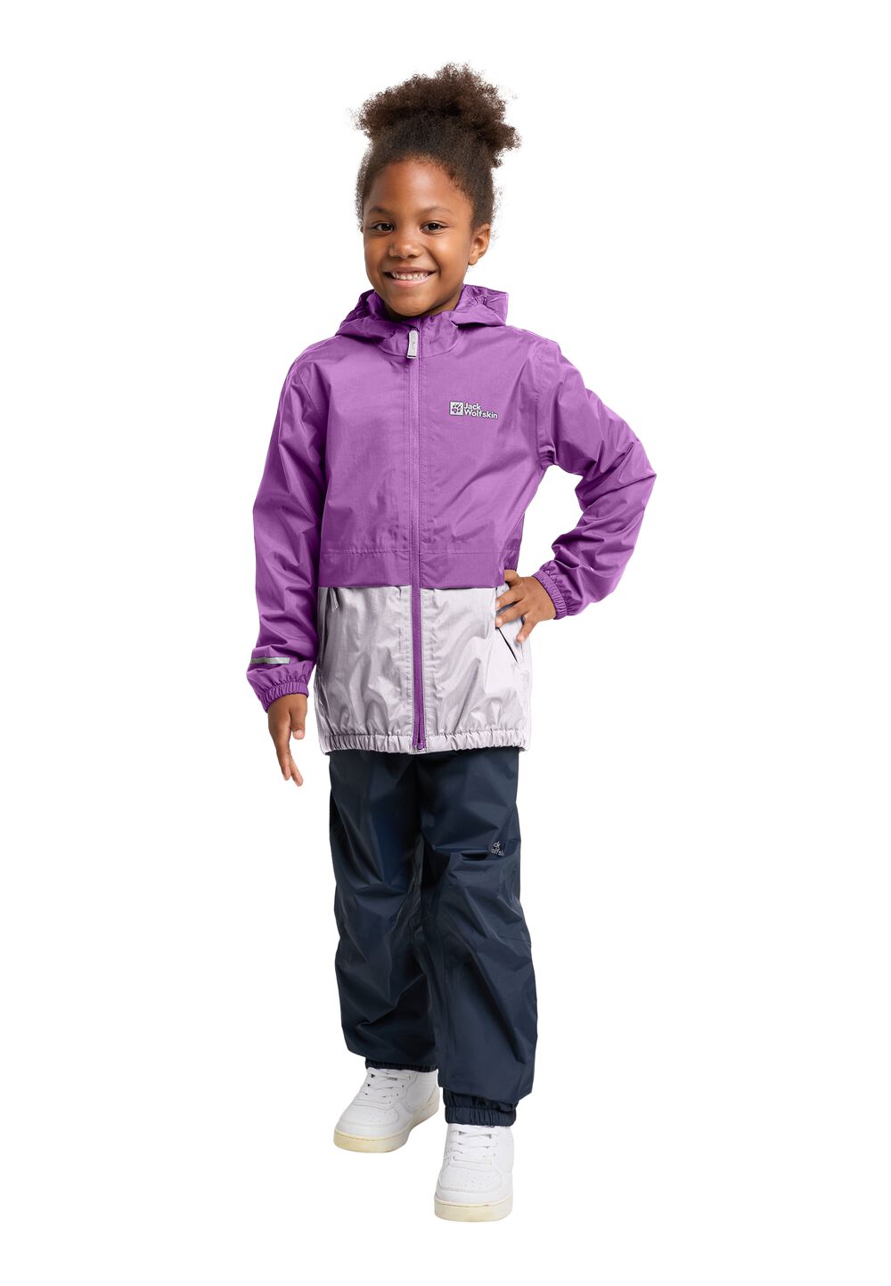 Jack Wolfskin Regenjacke Kinder Rainy Days 2L Jacket Kids 104 sea rose sea rose von Jack Wolfskin