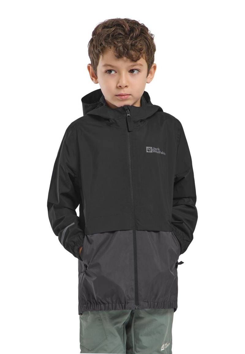 Jack Wolfskin Regenjacke Kinder Rainy Days 2L Jacket Kids 116 granite black granite black von Jack Wolfskin