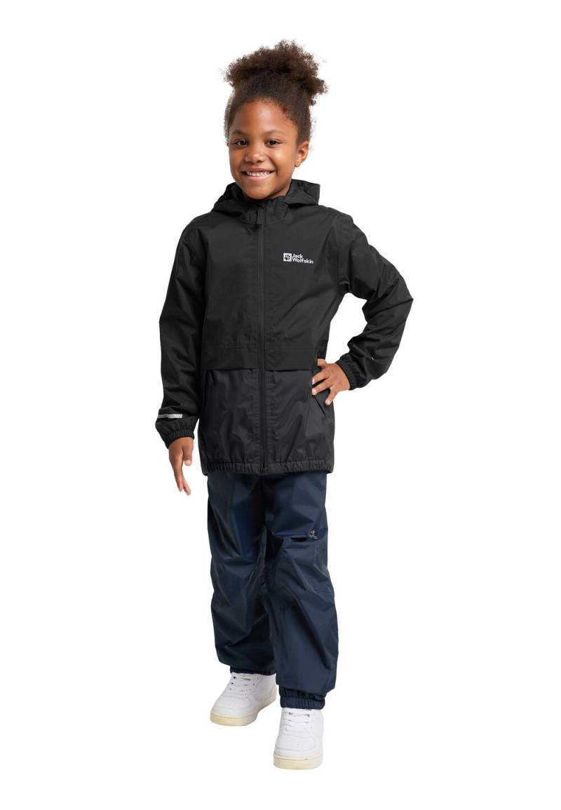 Jack Wolfskin Regenjacke Kinder Rainy Days 2L Jacket Kids 128 granite black granite black von Jack Wolfskin