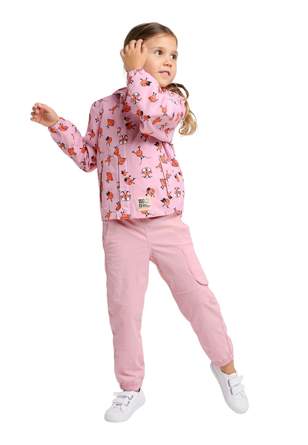 Jack Wolfskin Regenjacke Kinder Smileyworld 2L AOP Jacket Kids 116 icon water lily ICON water lily von Jack Wolfskin