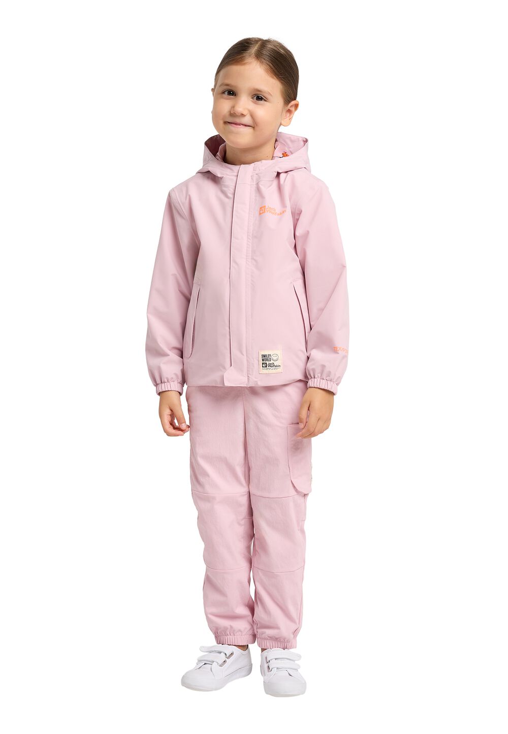 Jack Wolfskin Regenjacke Kinder Smileyworld 2L Jacket Kids 104 water lily Water Lily von Jack Wolfskin