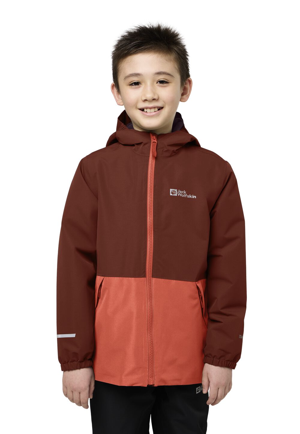 Jack Wolfskin Regenjacke Kinder Snowy Days Jacket Kids 104 intense rust intense rust von Jack Wolfskin