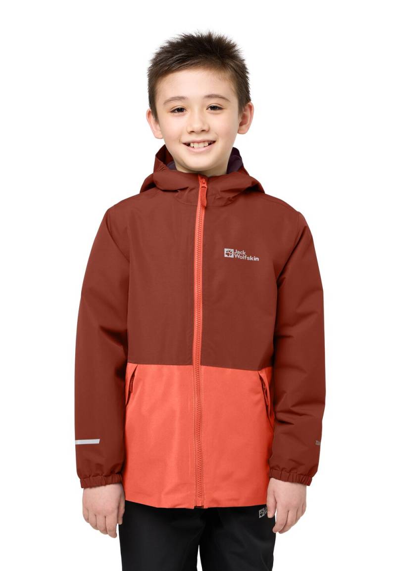 Jack Wolfskin Regenjacke Kinder Snowy Days Jacket Kids 128 intense rust intense rust von Jack Wolfskin