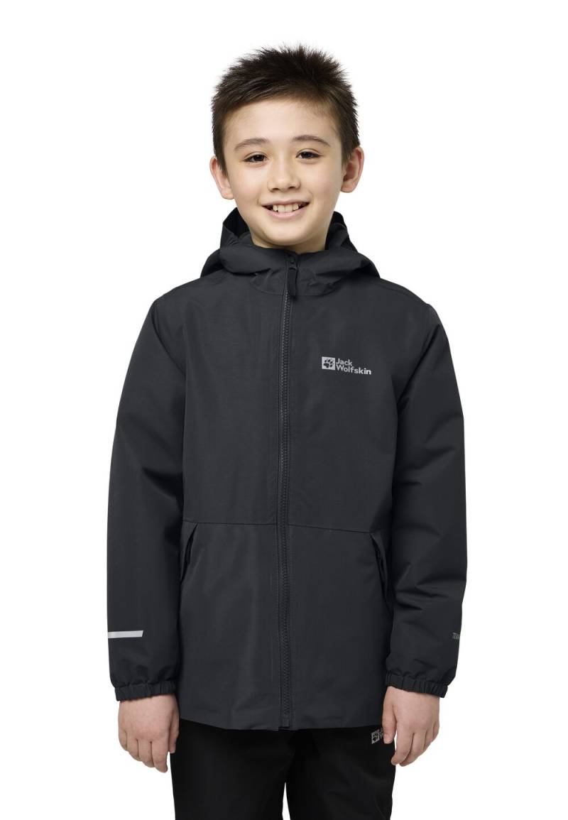 Jack Wolfskin Regenjacke Kinder Snowy Days Jacket Kids 128 phantom Phantom von Jack Wolfskin