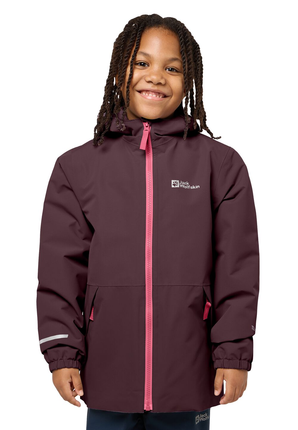 Jack Wolfskin Regenjacke Kinder Snowy Days Jacket Kids 152 boysenberry/pink boysenberry/pink von Jack Wolfskin