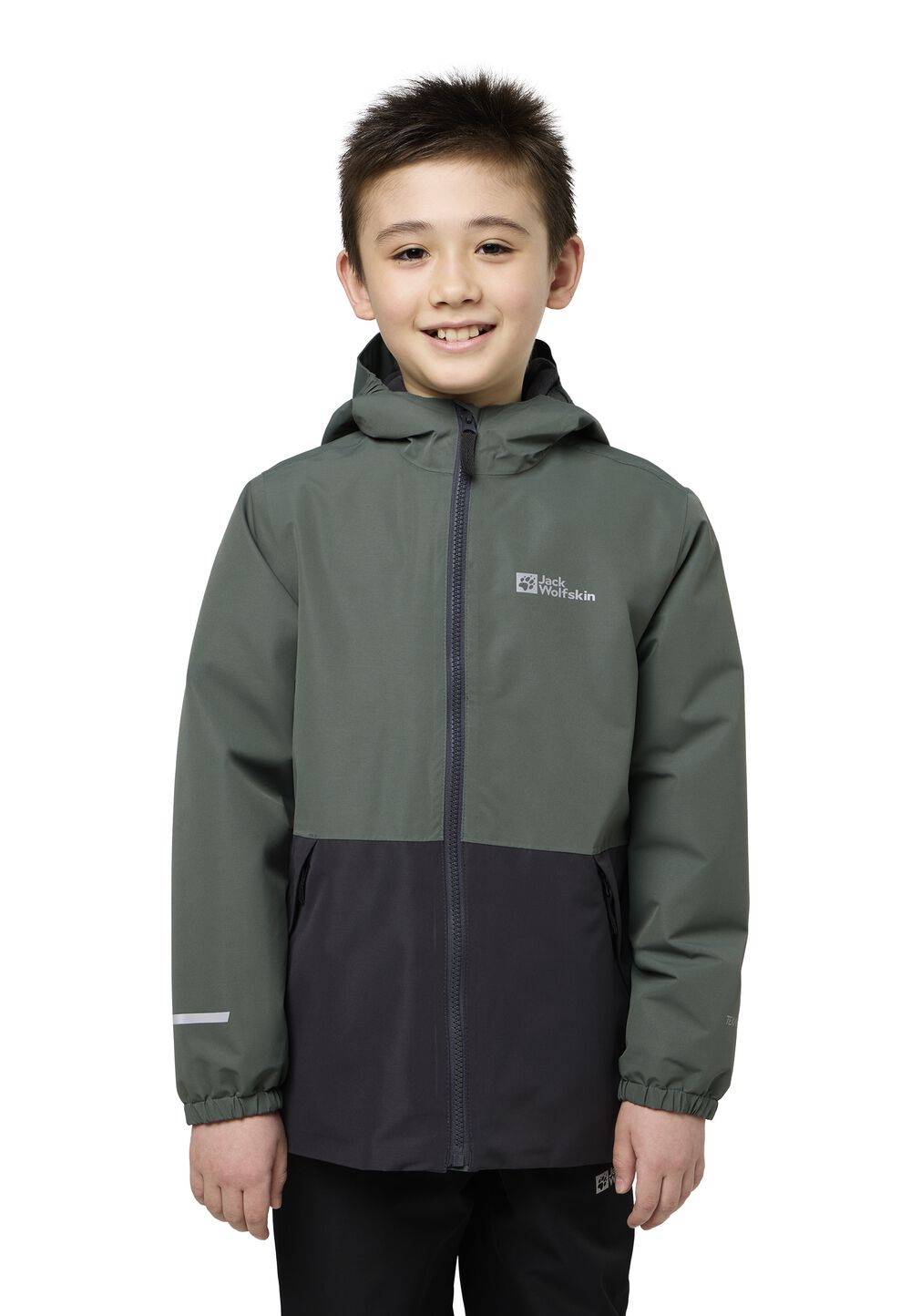 Jack Wolfskin Regenjacke Kinder Snowy Days Jacket Kids 176 slate green/black slate green/black von Jack Wolfskin