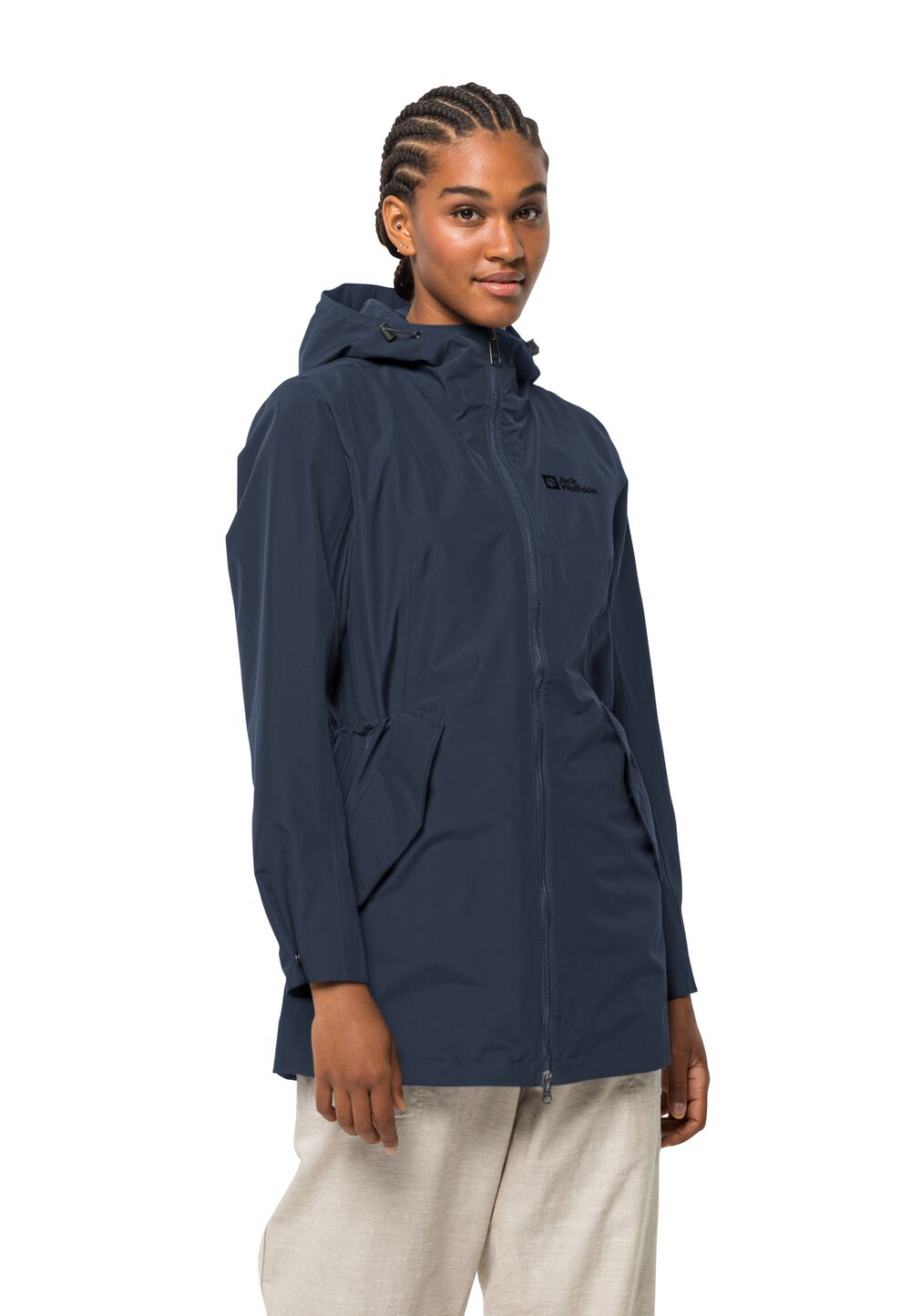 Jack Wolfskin Regenmantel Damen Dakar Parka Women L night blue 1033 night blue 1033 von Jack Wolfskin