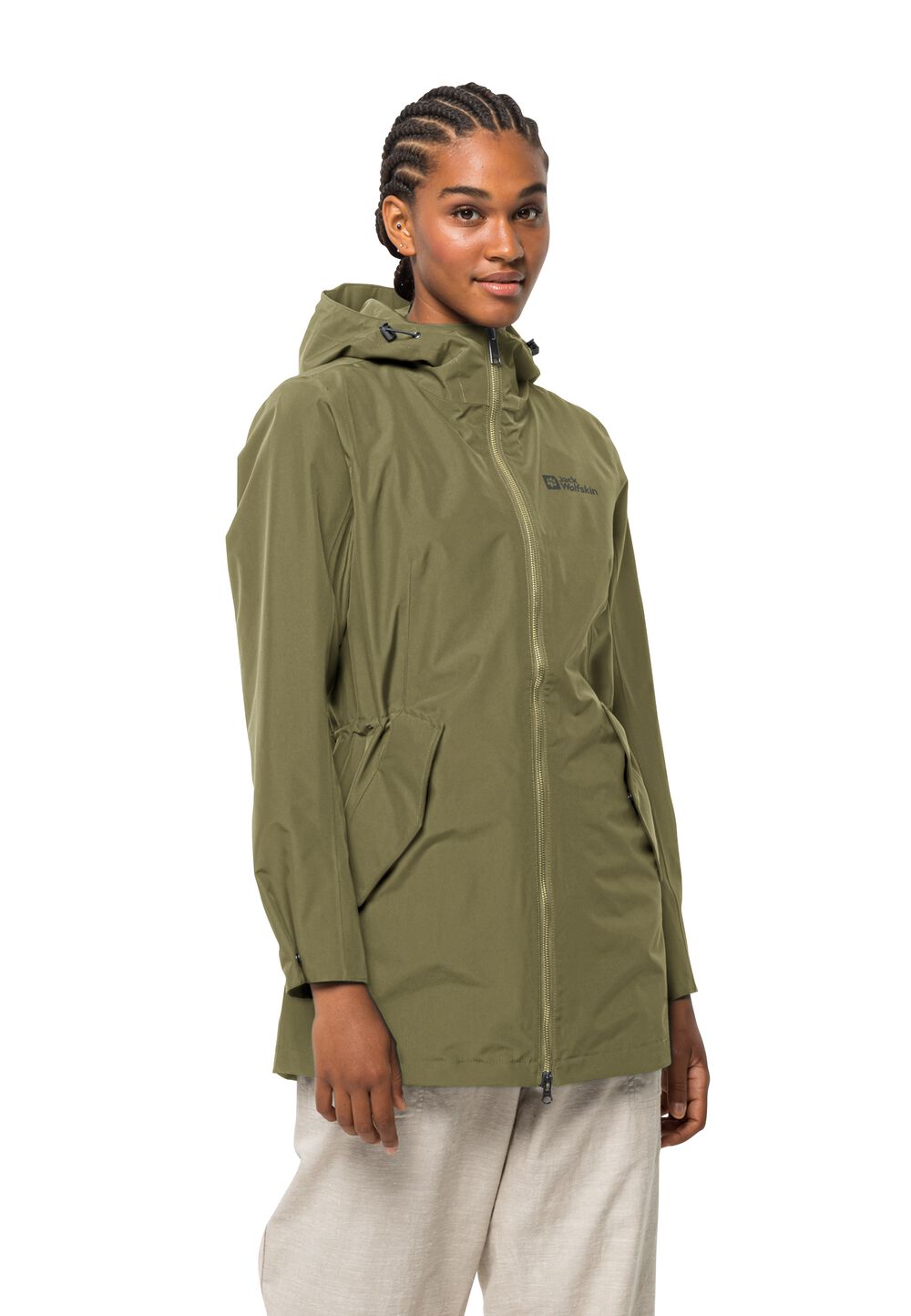 Jack Wolfskin Regenmantel Damen Dakar Parka Women XS bay leaf Bay Leaf von Jack Wolfskin