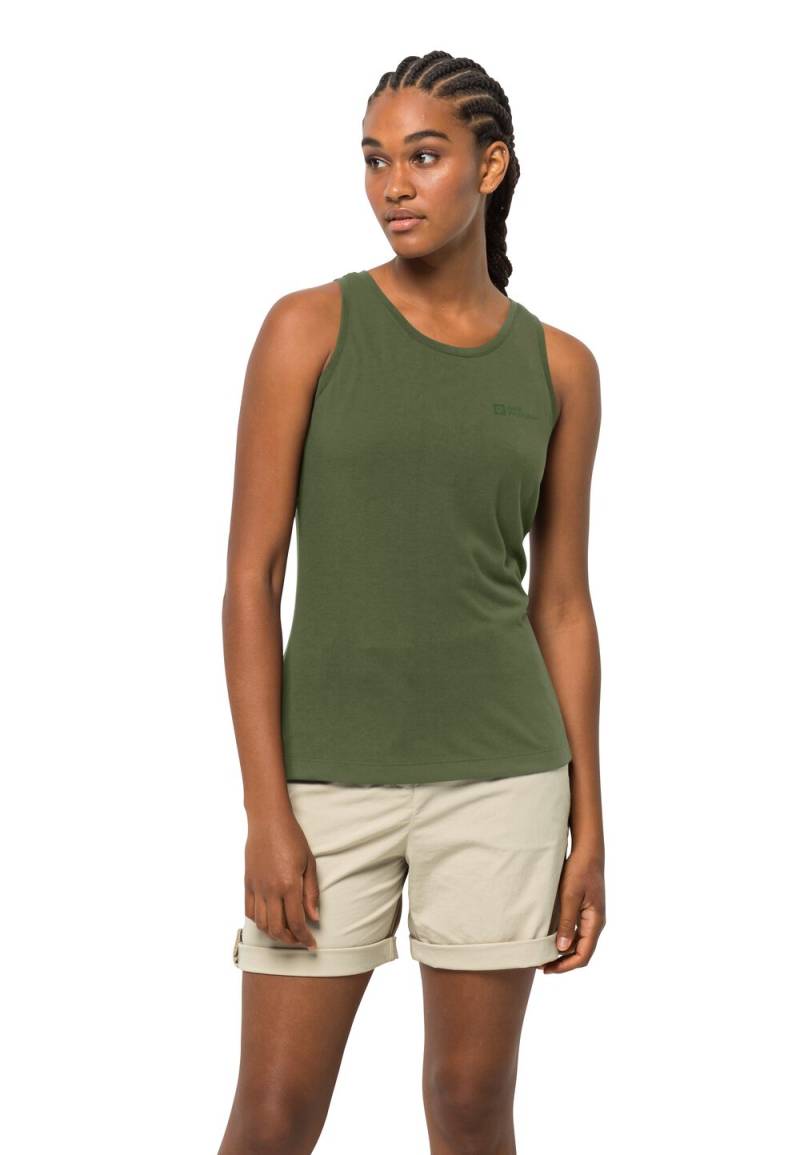 Jack Wolfskin Relief Tanktop Women M greenwood greenwood von Jack Wolfskin