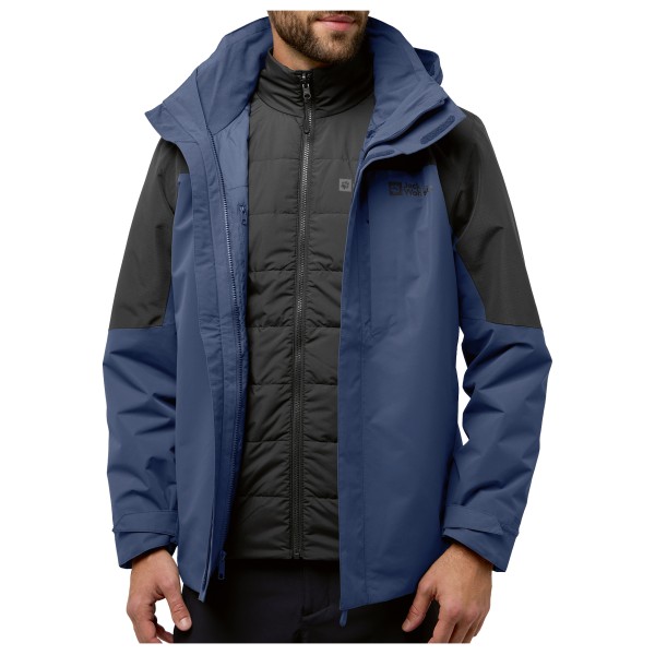 Jack Wolfskin - Romberg 3In1 Jacket - Doppeljacke Gr L blau von Jack Wolfskin