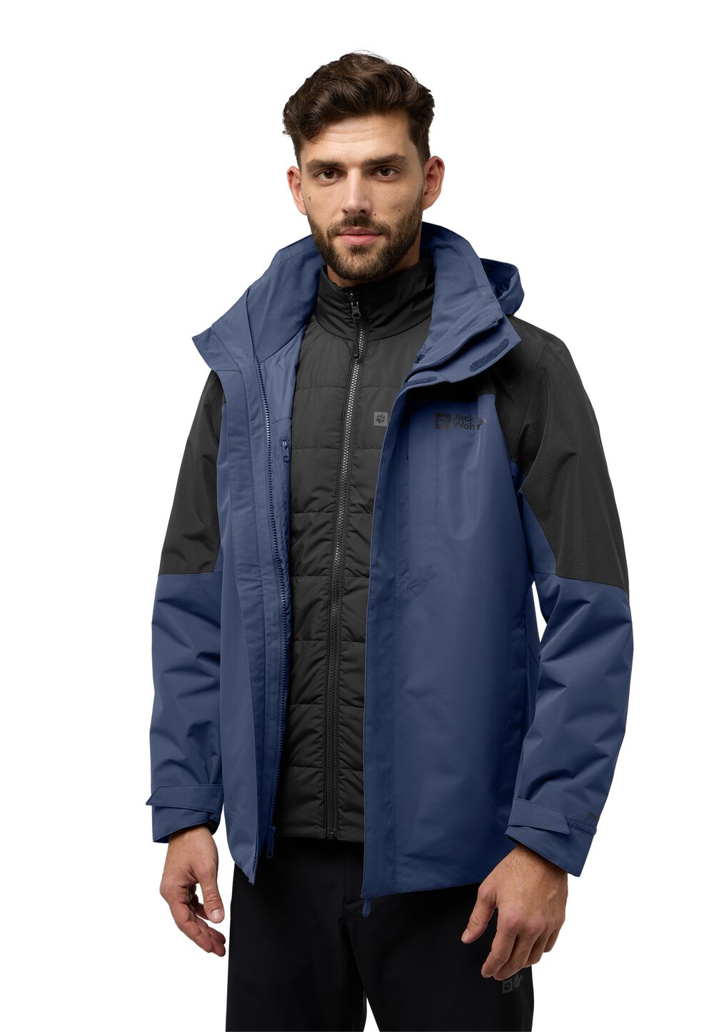 Jack Wolfskin Romberg 3in1 Jacket Men L midnight sky midnight sky von Jack Wolfskin