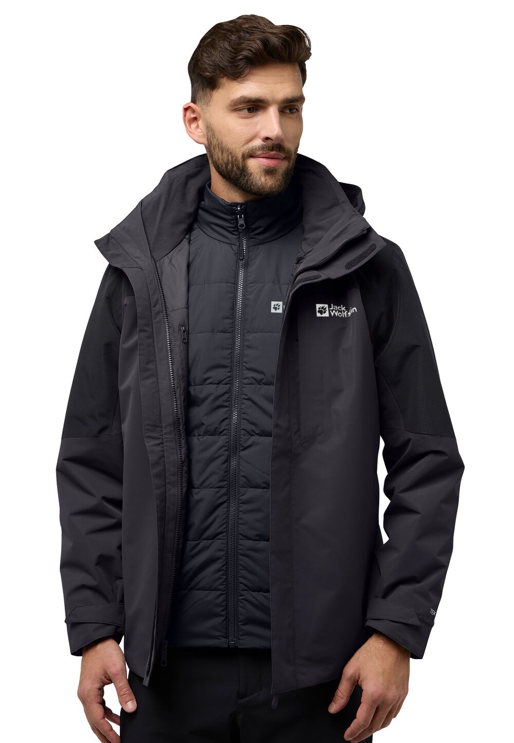 Jack Wolfskin Romberg 3in1 Jacket Men M phantom Phantom Jack Wolfskin Romberg 3in1 Jacket Men M phantom Phantom von Jack Wolfskin