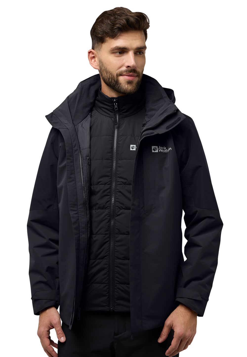 Jack Wolfskin Romberg 3in1 Jacket Men XL black black Jack Wolfskin Romberg 3in1 Jacket Men XL black black von Jack Wolfskin