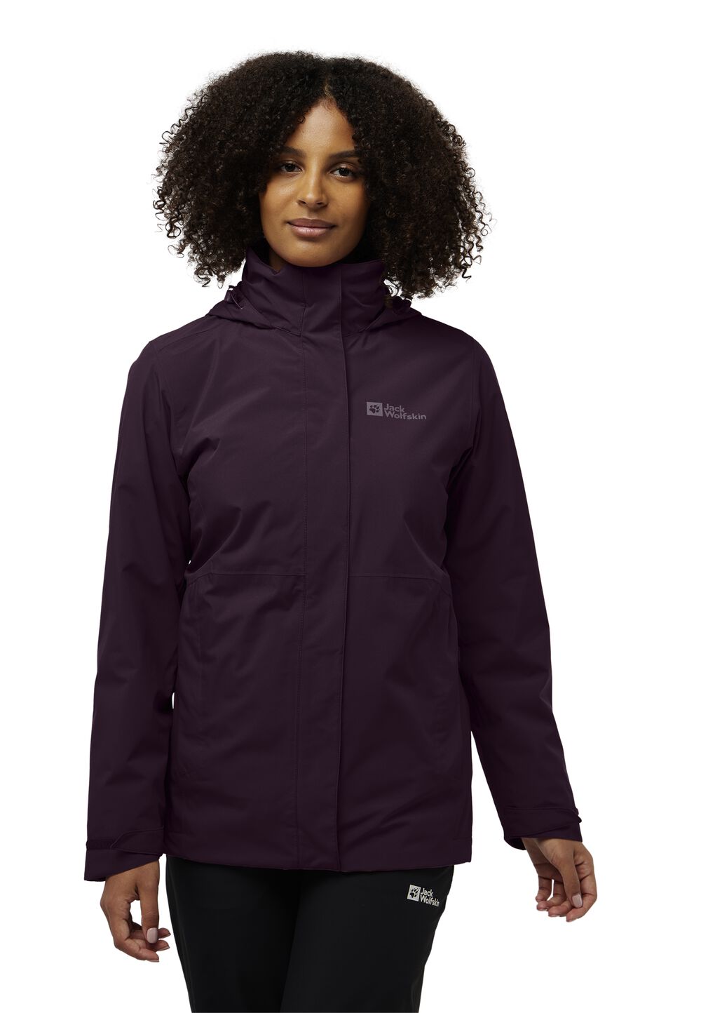 Jack Wolfskin Rotwand 3in1 Jacket Women M midnight plum midnight plum von Jack Wolfskin