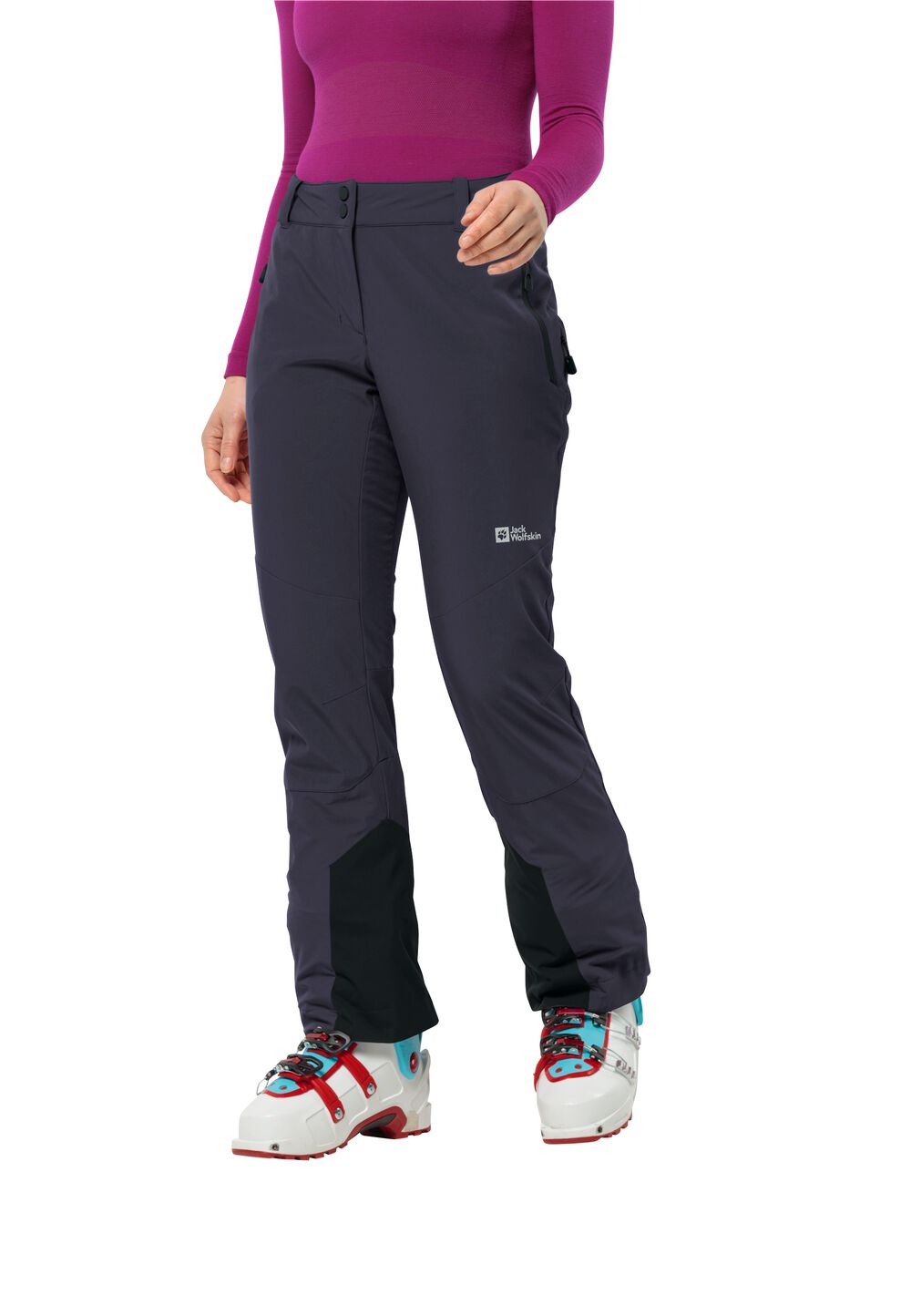 Jack Wolfskin Ski-Softshellhose Damen Alpspitze Tour Pants Women 34 R graphite Graphite von Jack Wolfskin