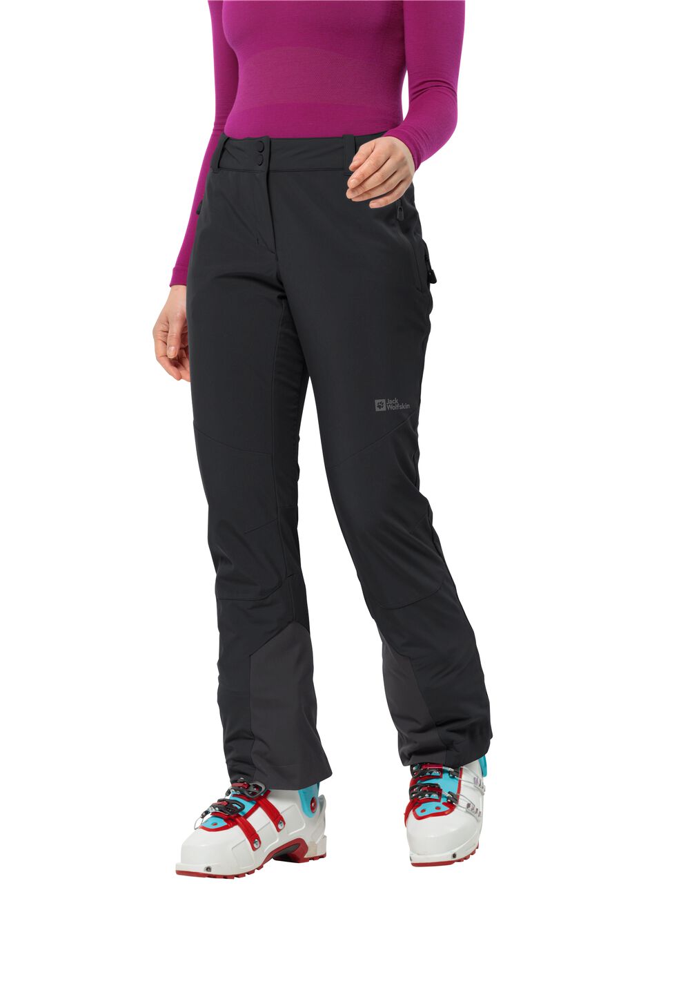 Jack Wolfskin Ski-Softshellhose Damen Alpspitze Tour Pants Women 34 black black von Jack Wolfskin