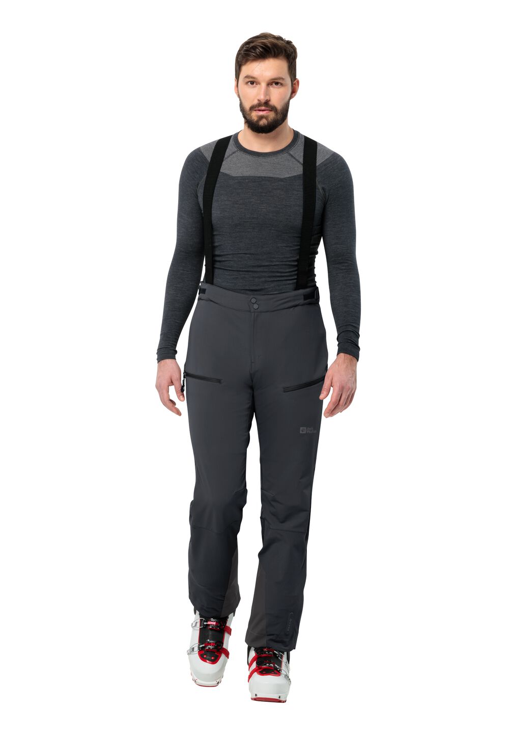 Jack Wolfskin Skitouren-Hose mit RECCO® Ortungssystem Herren Alpspitze Pants Men 48 phantom Phantom von Jack Wolfskin