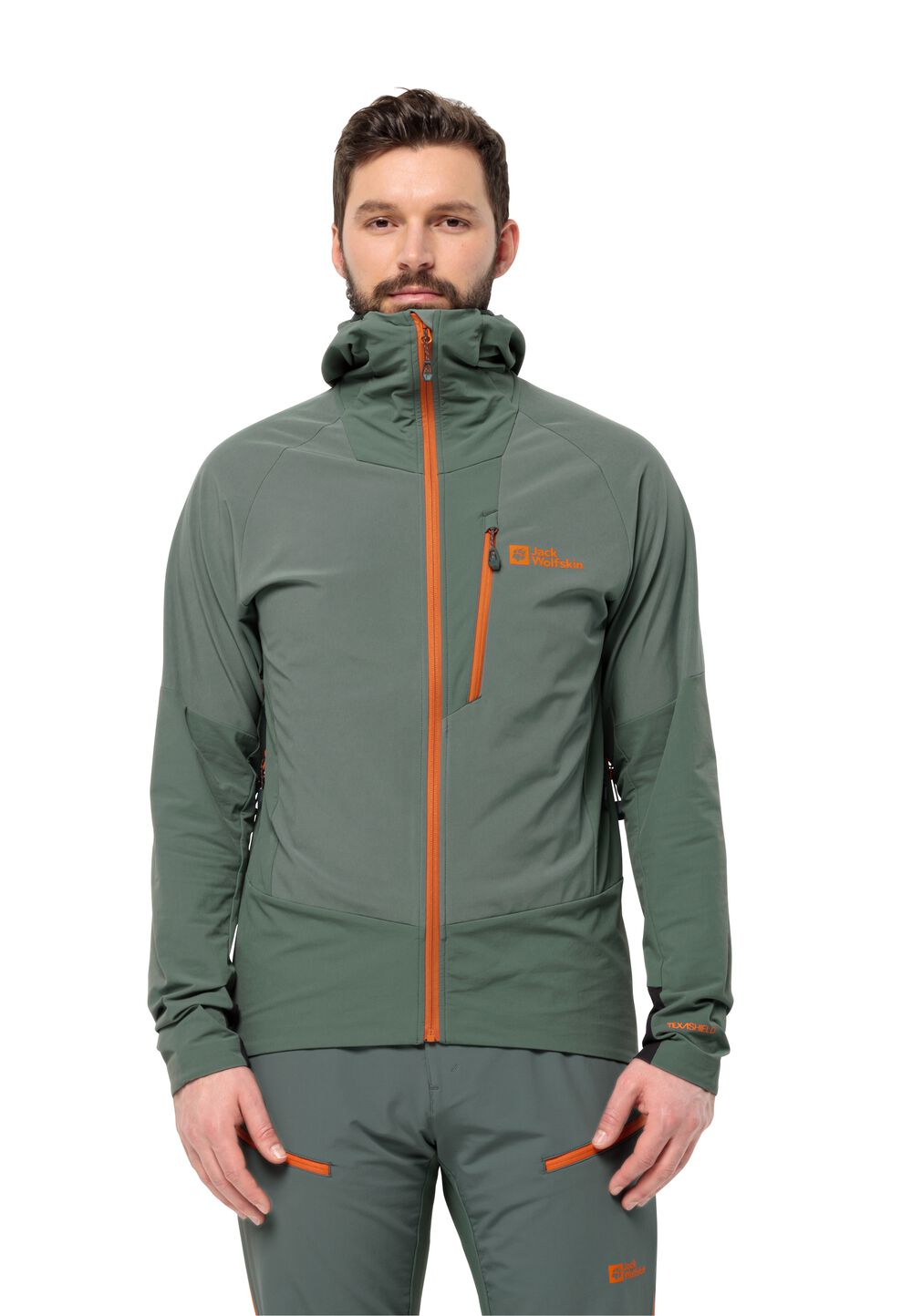 Jack Wolfskin Skitouren Softshelljacke Herren Alpspitze Hoody Men L hedge green hedge green von Jack Wolfskin