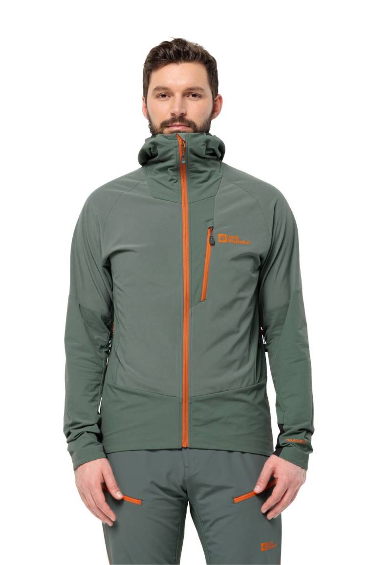 Jack Wolfskin Ski-Softshelljacke Herren Alpspitze Hoody Men L hedge green Hedge Green von Jack Wolfskin