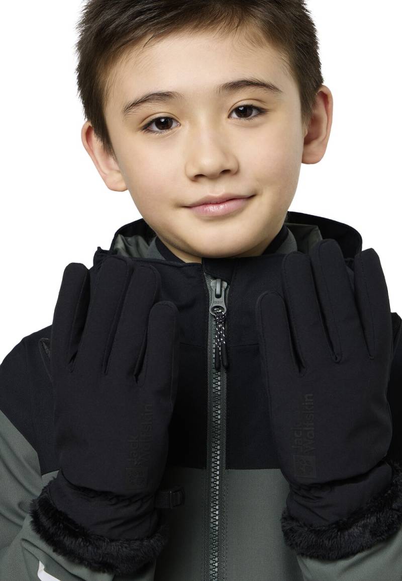 Jack Wolfskin Softshell-Handschuhe Kinder Highloft Glove Kids 116 black black von Jack Wolfskin