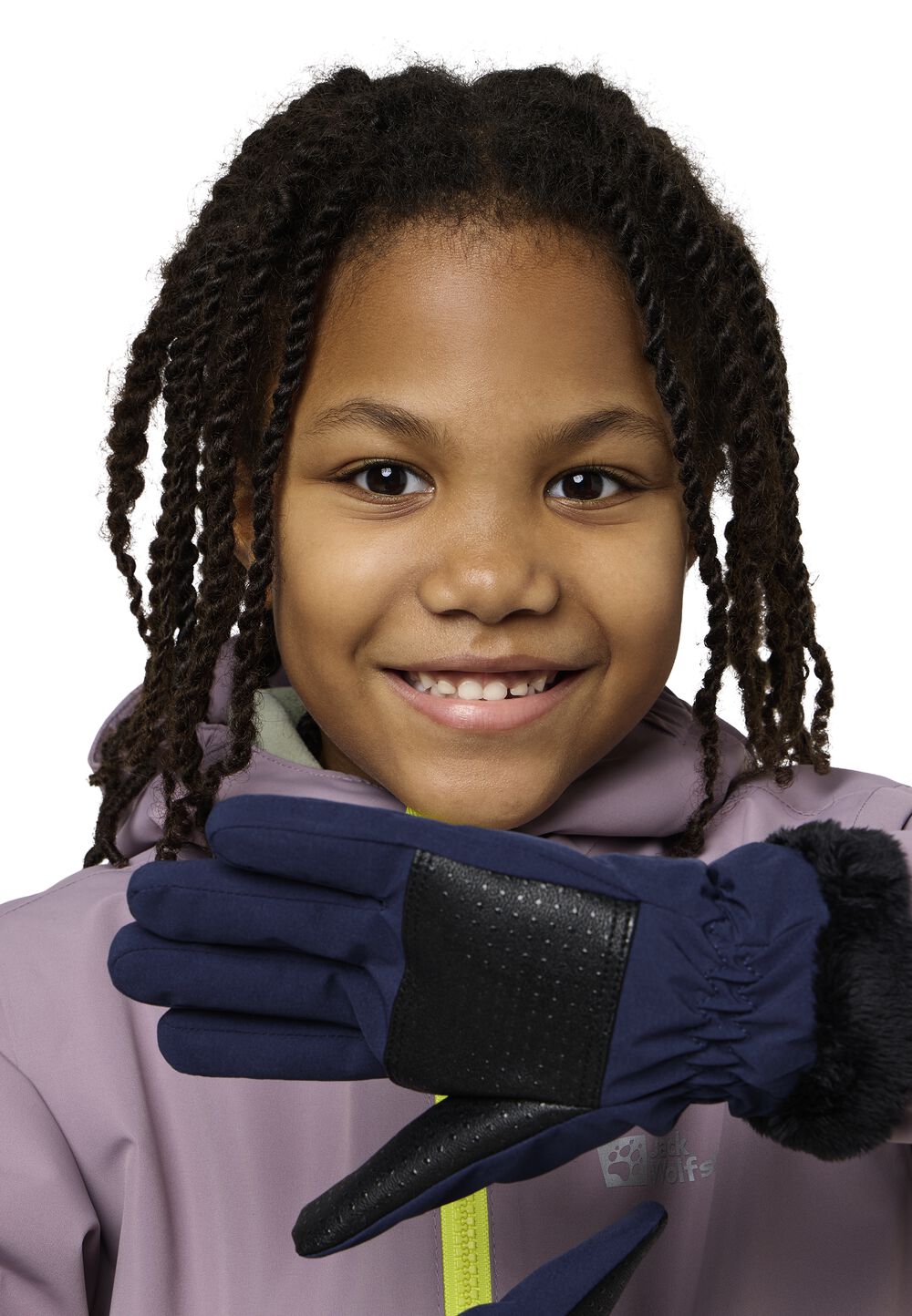 Jack Wolfskin Softshell-Handschuhe Kinder Highloft Glove Kids 116 blau night blue von Jack Wolfskin