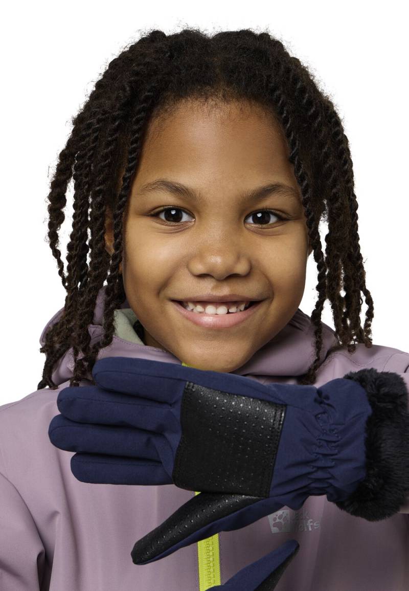 Jack Wolfskin Softshell-Handschuhe Kinder Highloft Glove Kids 152 blau night blue von Jack Wolfskin